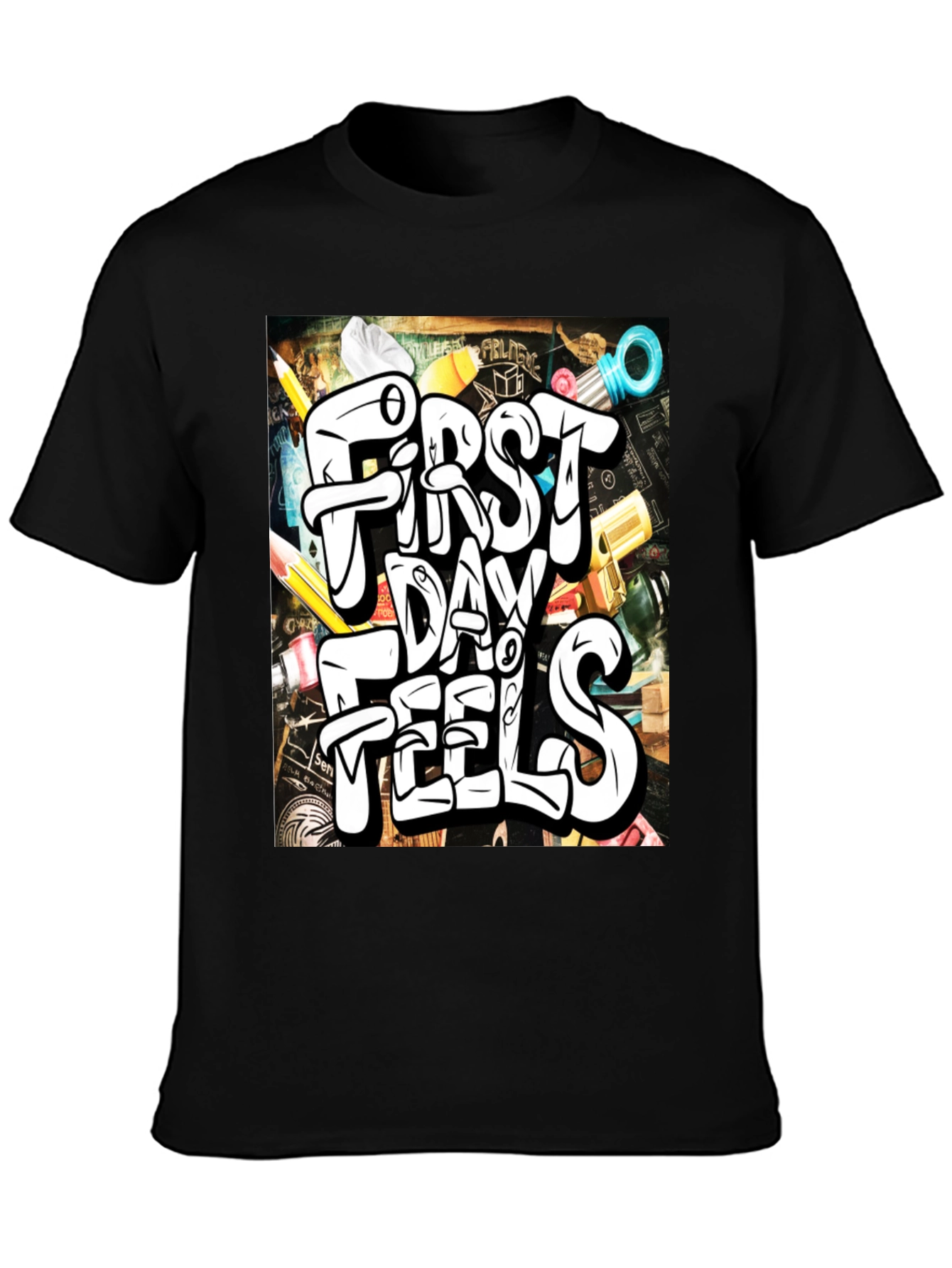 First Day Feels Graphic Tee - Cool Back-to-School T-Shirt