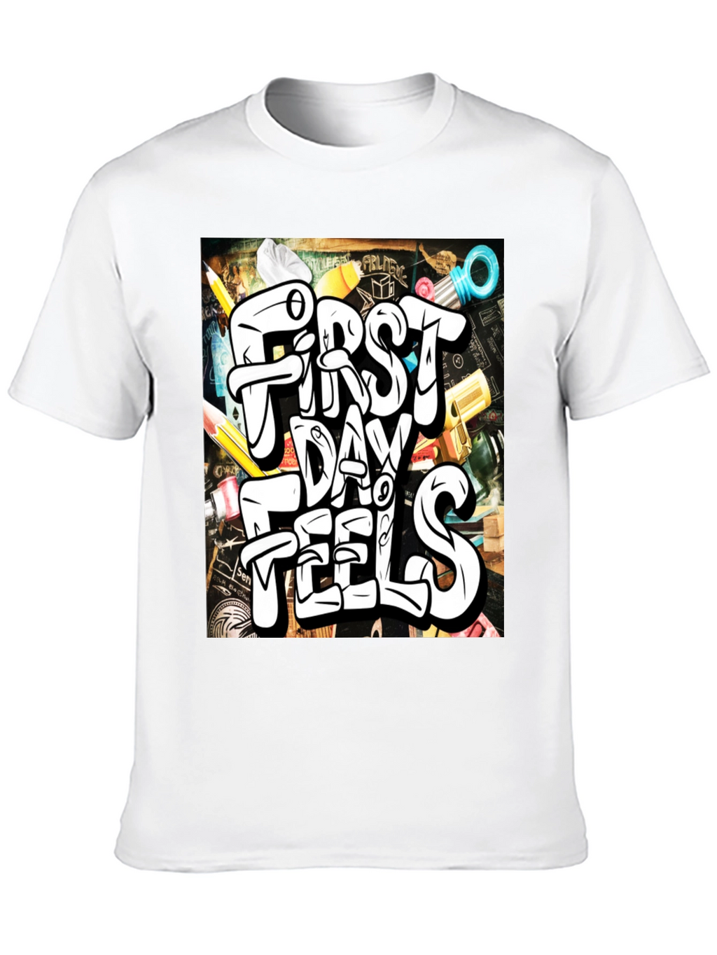 First Day Feels Graphic Tee - Cool Back-to-School T-Shirt