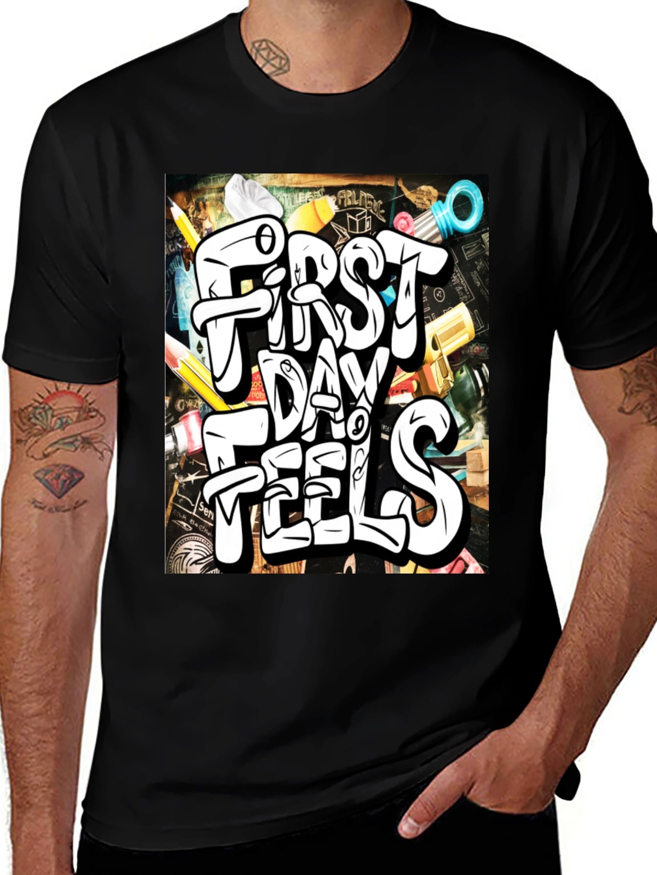 First Day Feels Graphic Tee - Cool Back-to-School T-Shirt