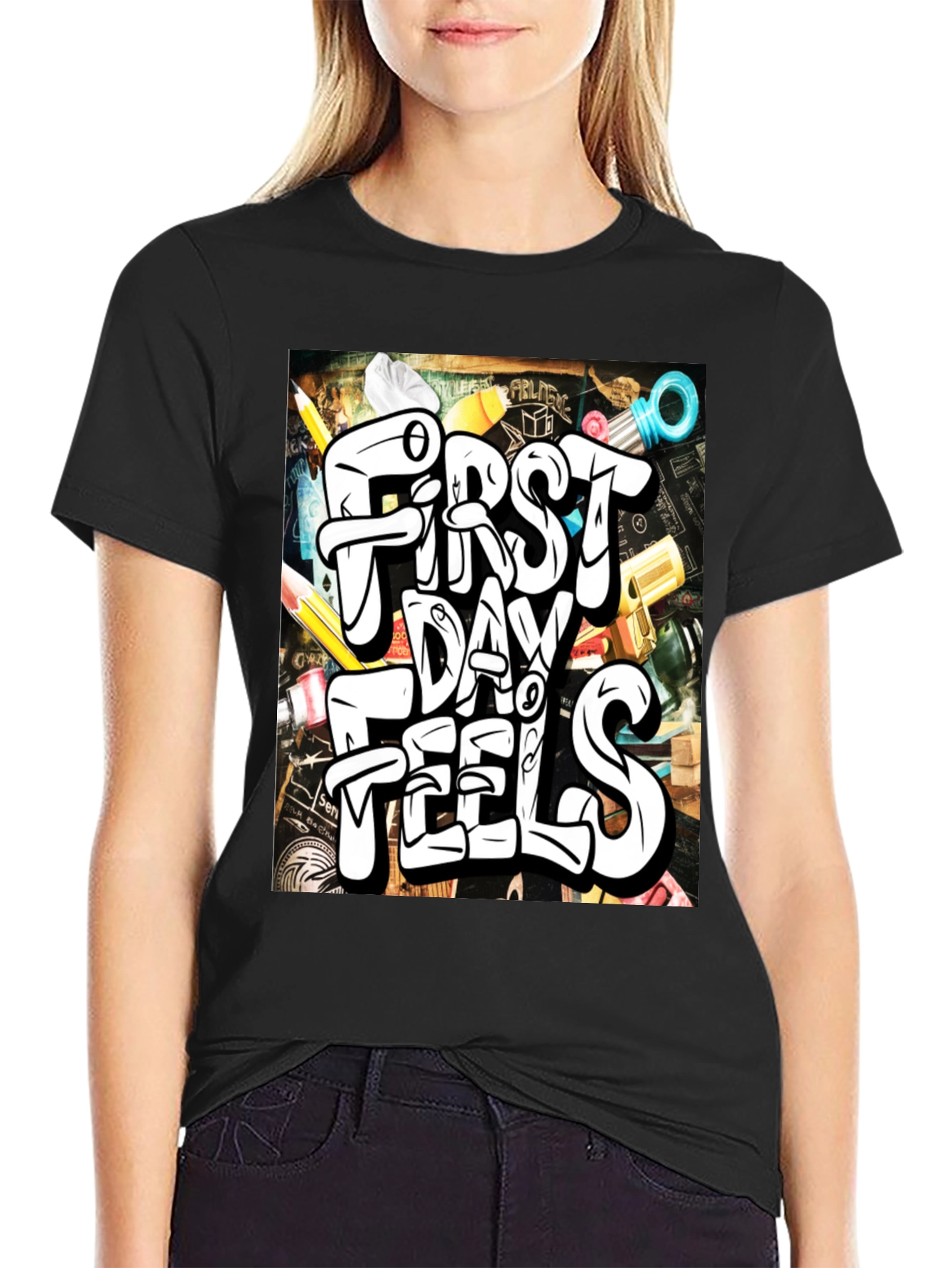 First Day Feels Graphic Tee - Cool Back-to-School T-Shirt