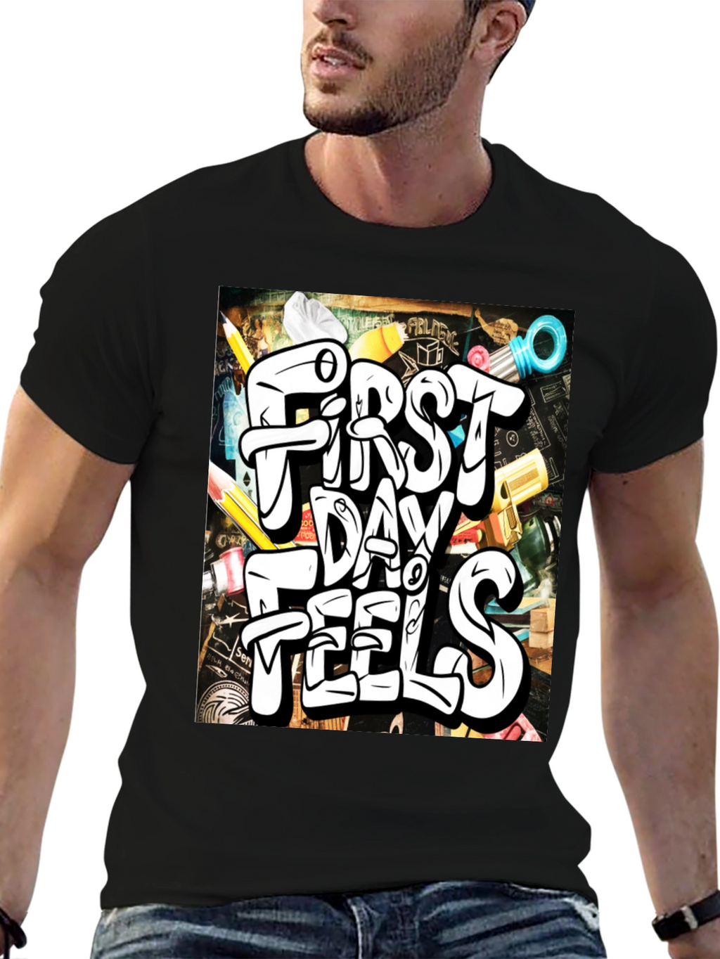 First Day Feels Graphic Tee - Cool Back-to-School T-Shirt
