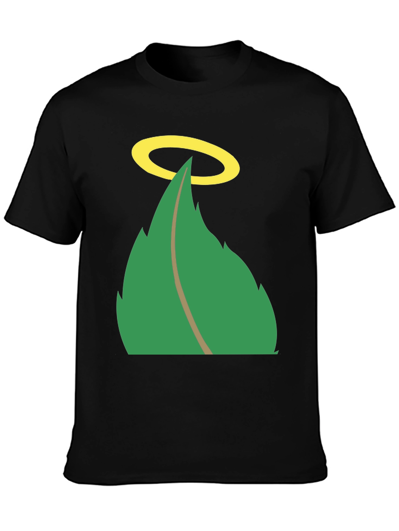 Halo Leaf Graphic Tee - Mens Black T-Shirt