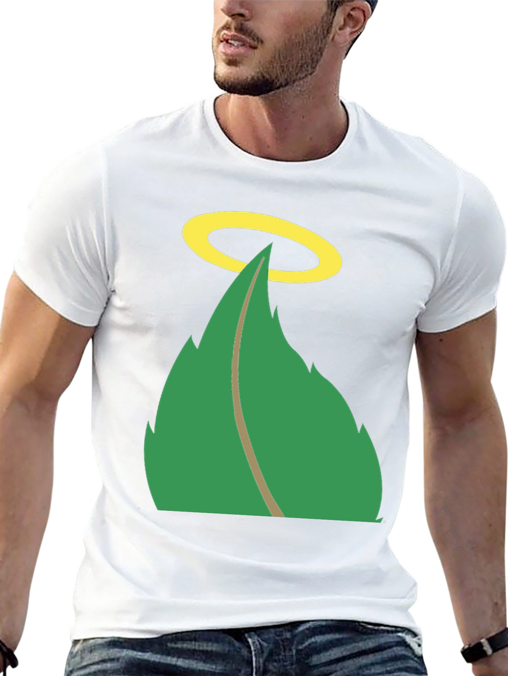 Halo Leaf Graphic Tee - Mens Black T-Shirt