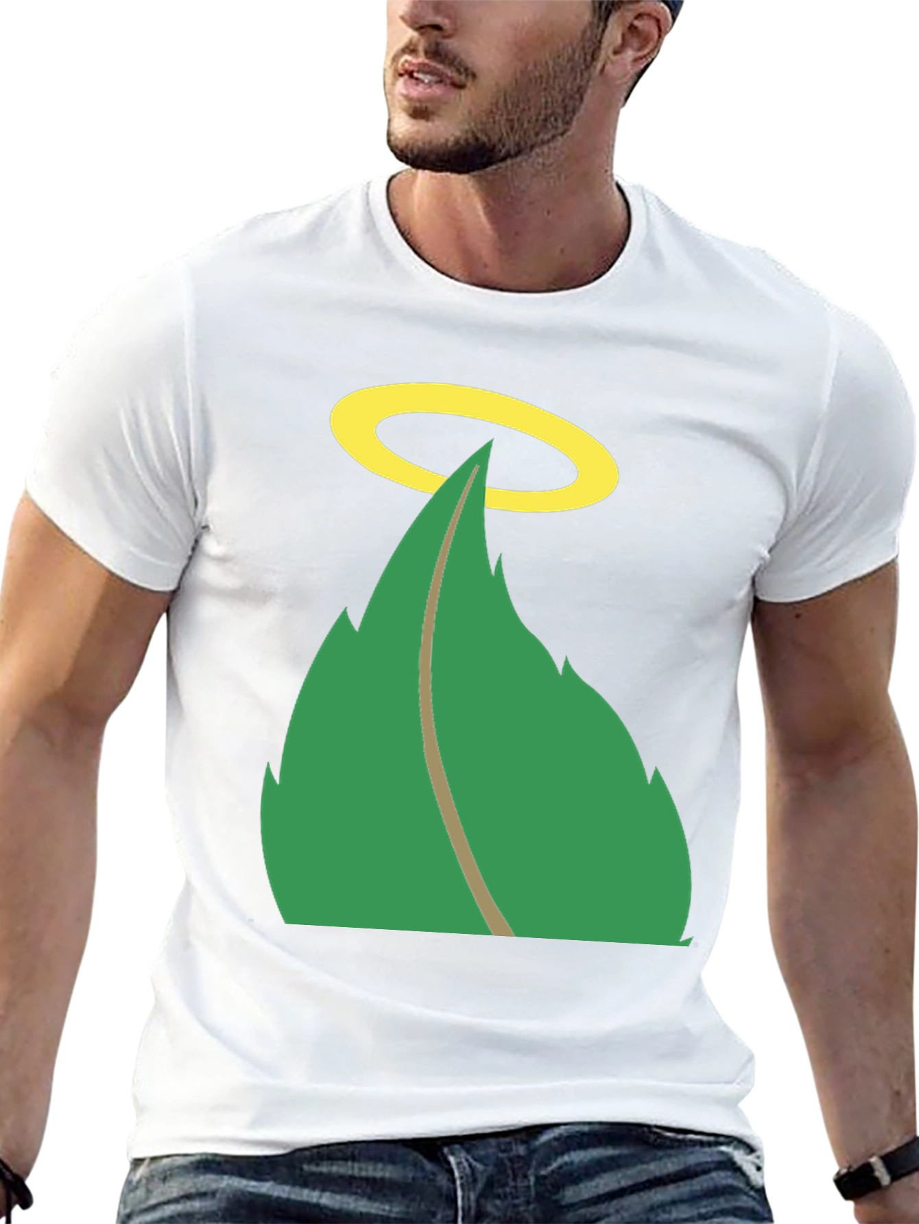 Halo Leaf Graphic Tee - Mens Black T-Shirt