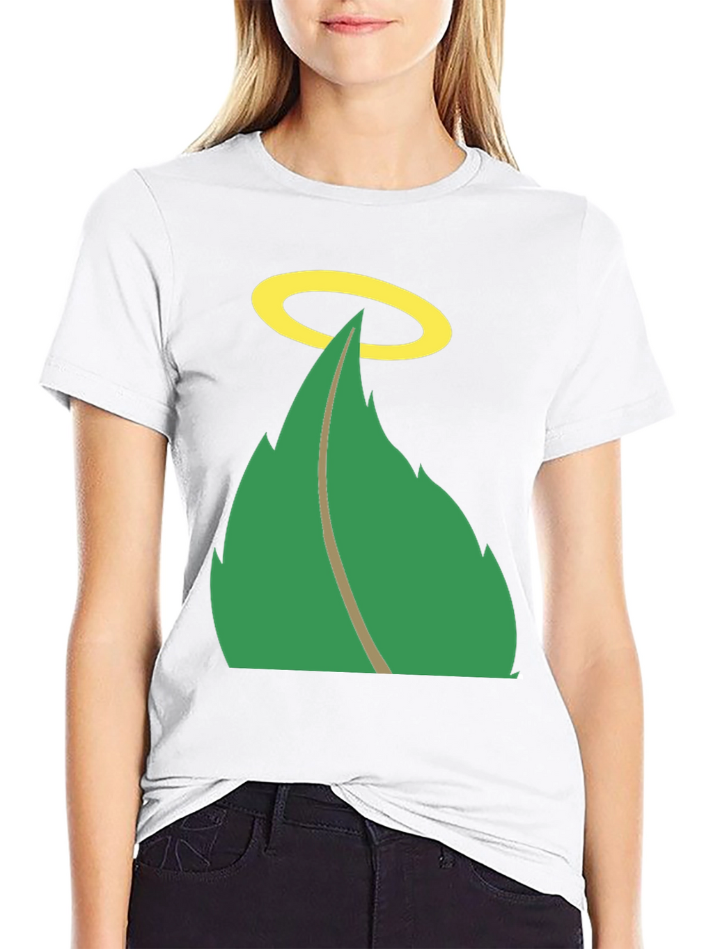 Halo Leaf Graphic Tee - Mens Black T-Shirt