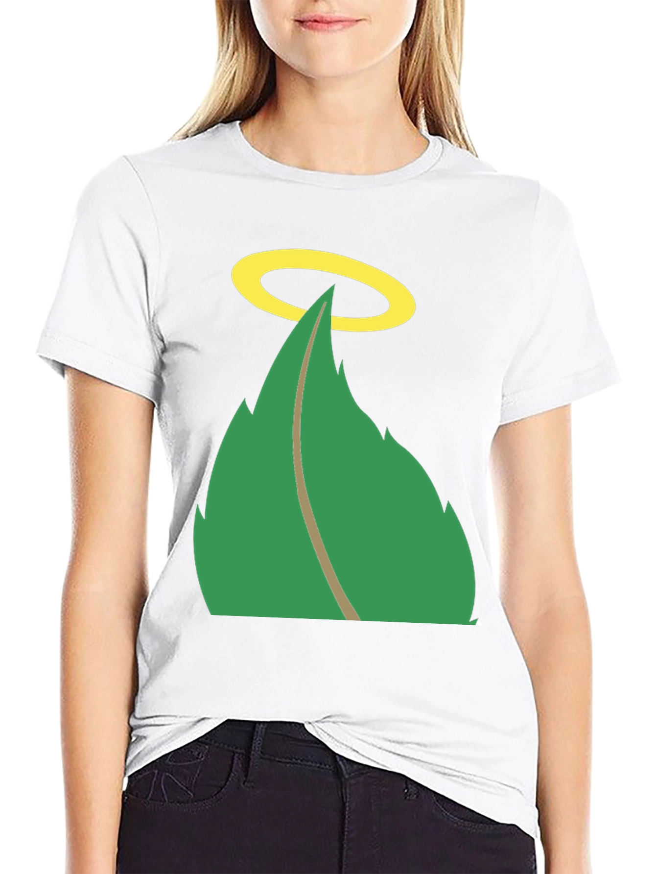 Halo Leaf Graphic Tee - Mens Black T-Shirt