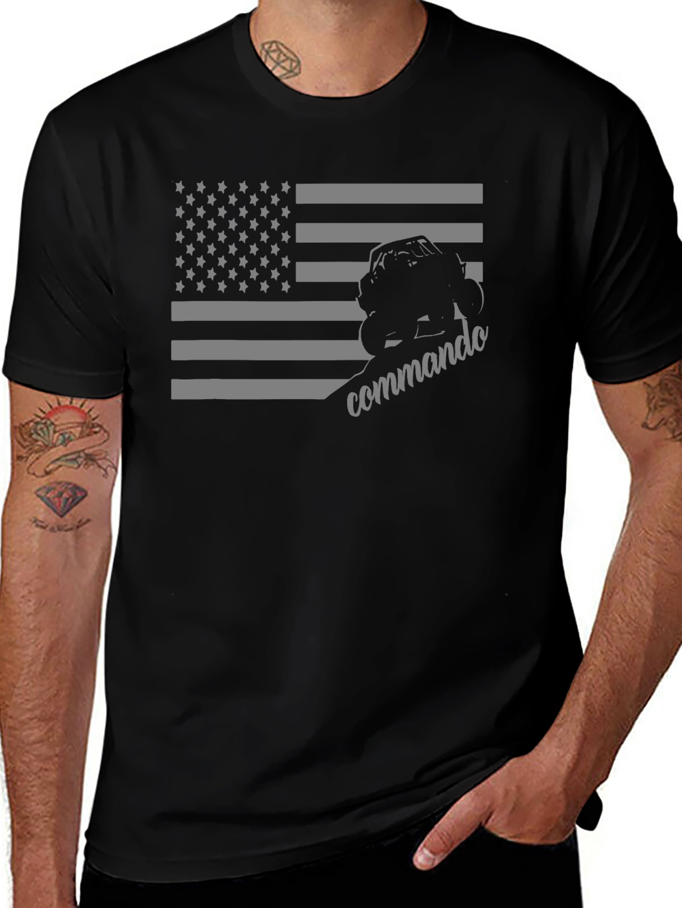 American Flag Commando T-Shirt