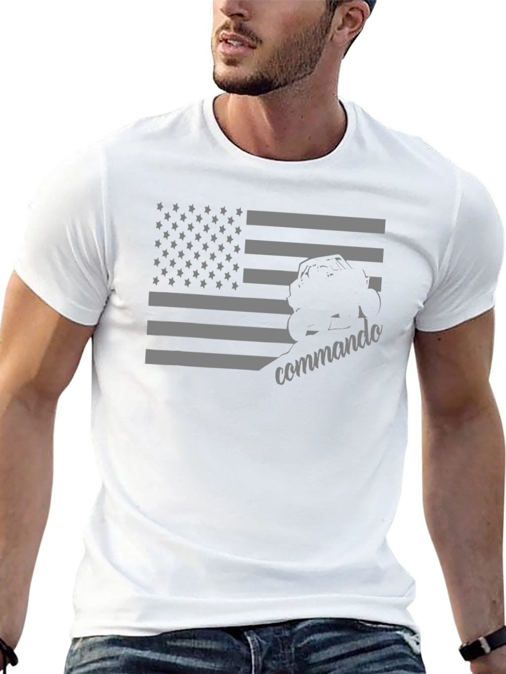 American Flag Commando T-Shirt