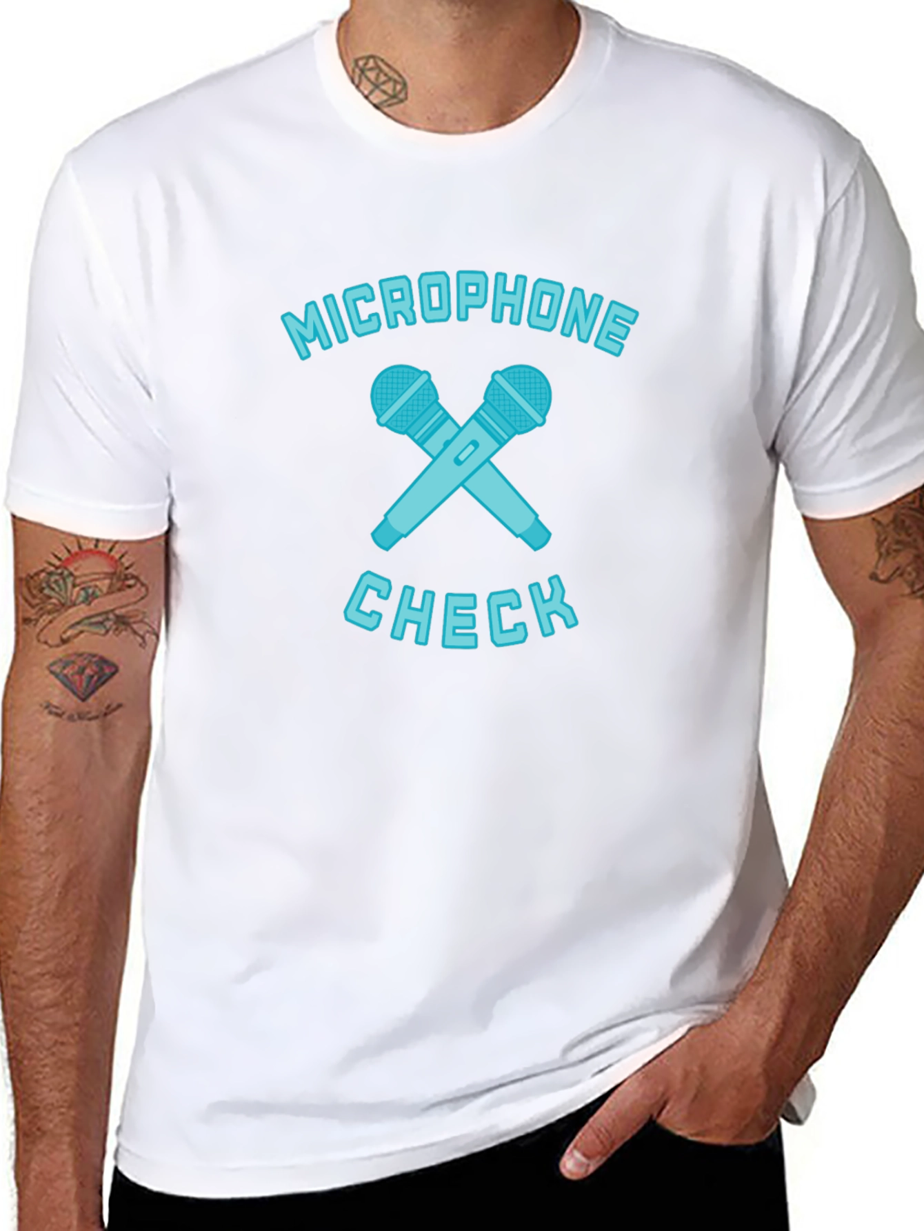 Microphone Check Graphic T-Shirt
