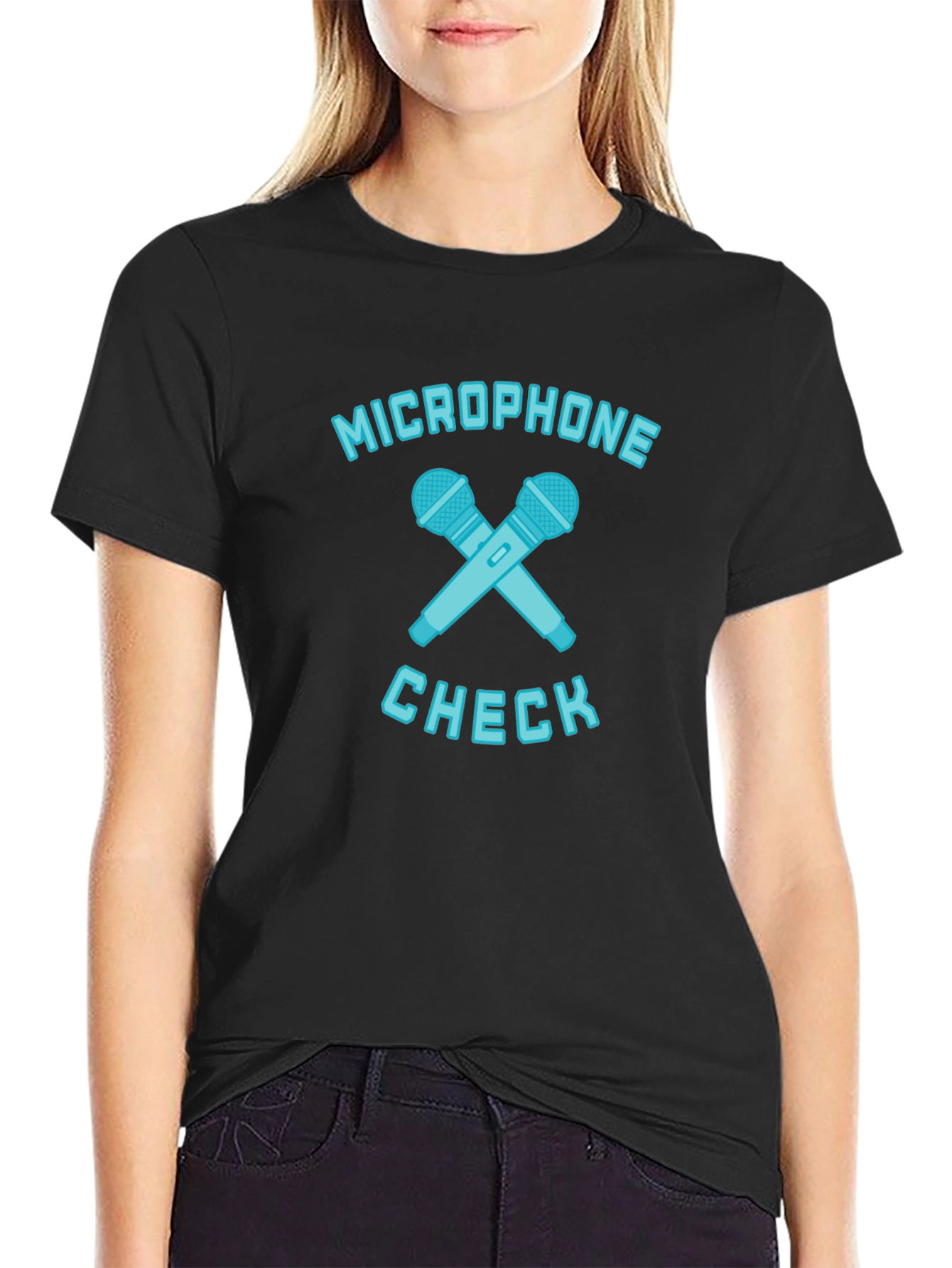 Microphone Check Graphic T-Shirt