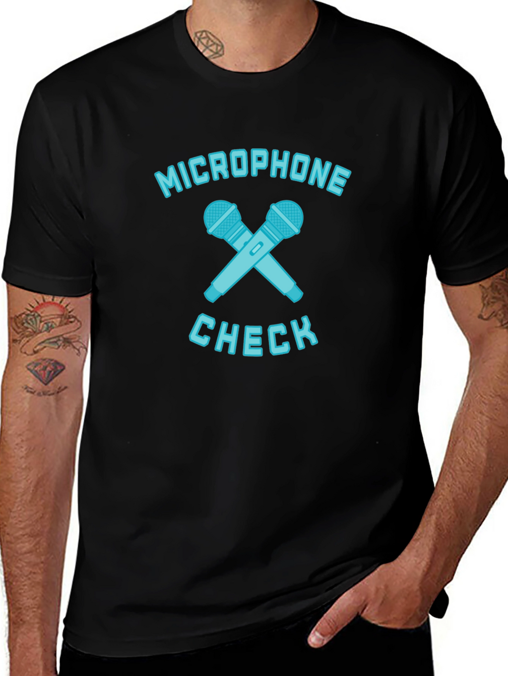 Microphone Check Graphic T-Shirt