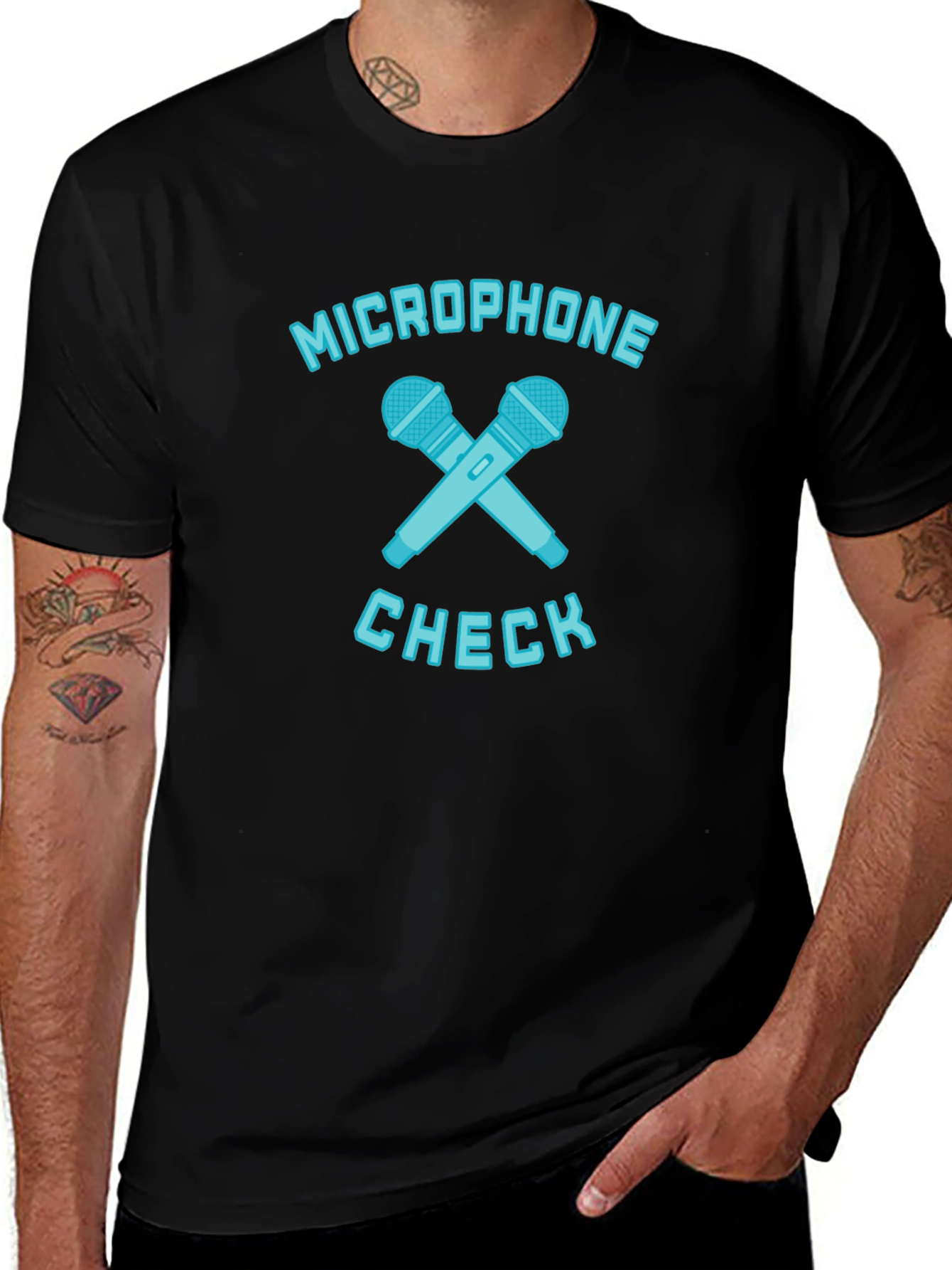 Microphone Check Graphic T-Shirt