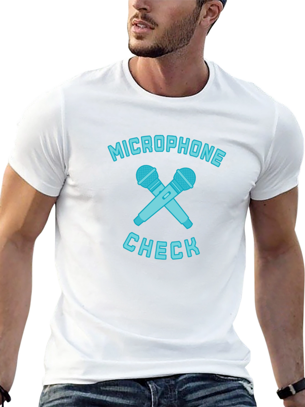 Microphone Check Graphic T-Shirt