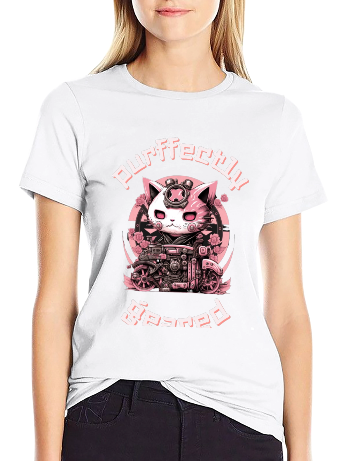 Purrfectly Geared Cat T-Shirt