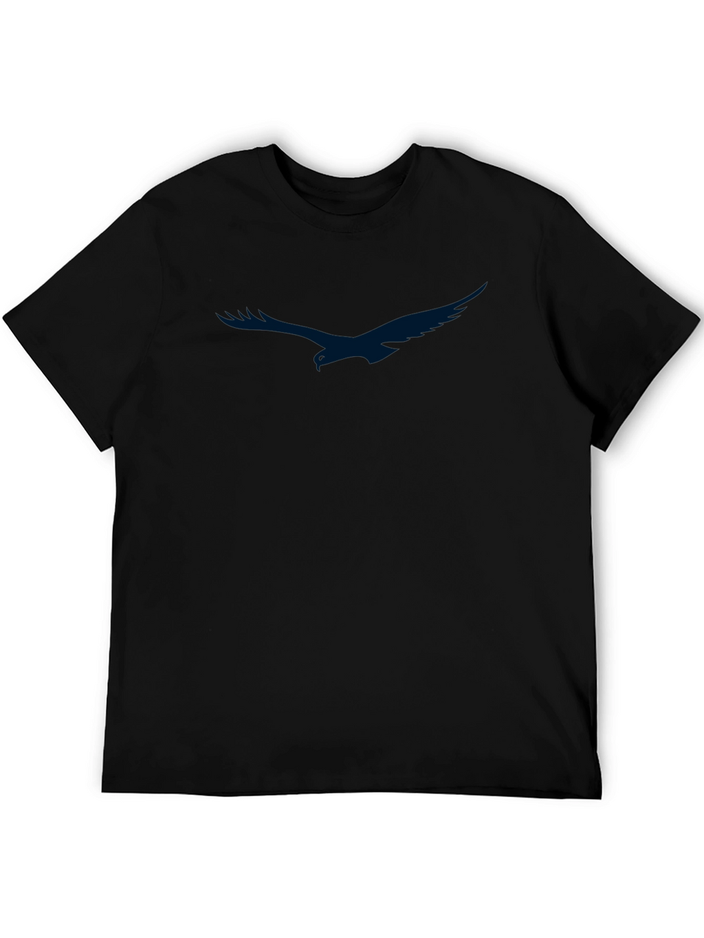 Mens Black T-Shirt with Eagle Graphic