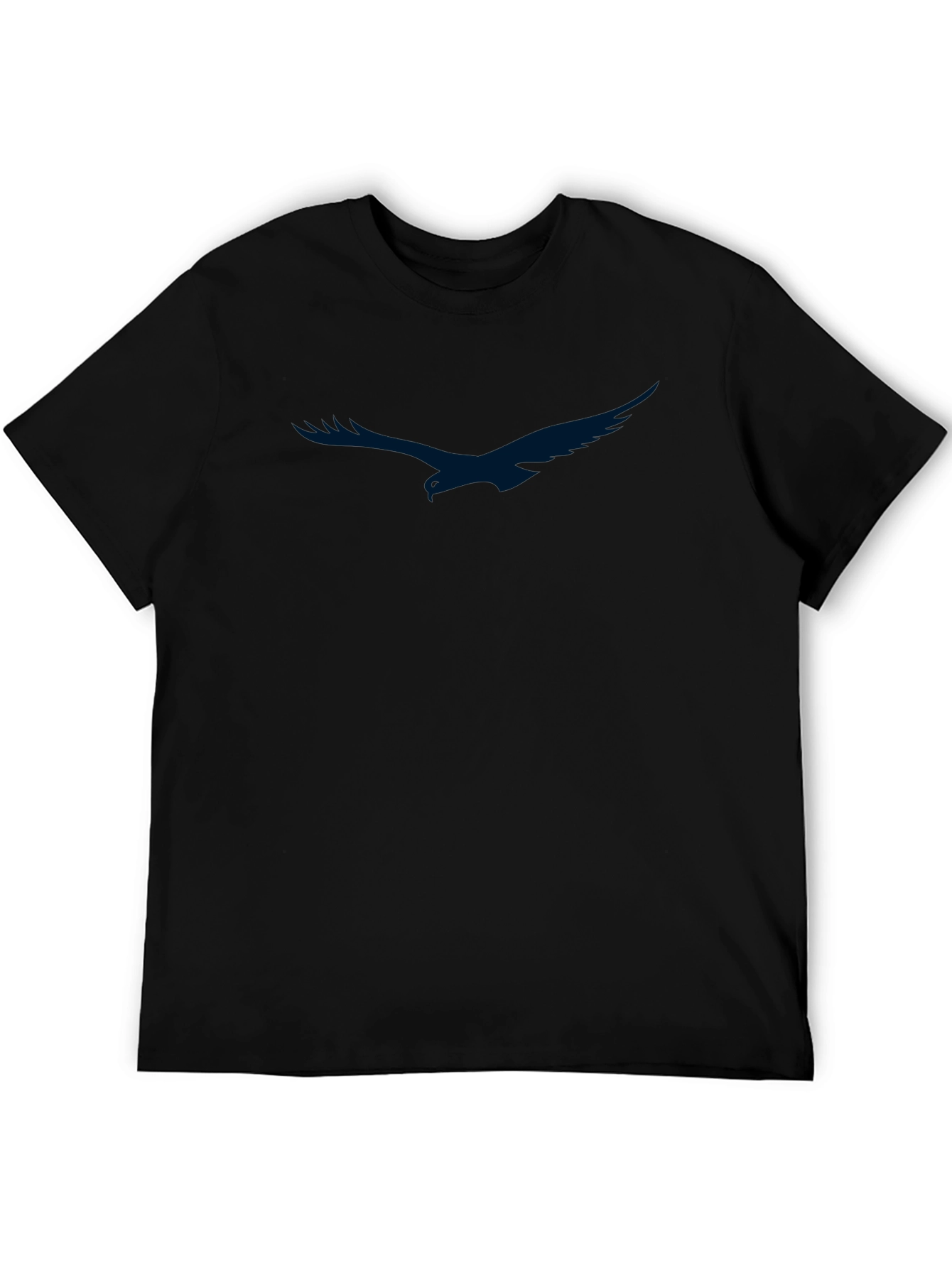 Mens Black T-Shirt with Eagle Graphic