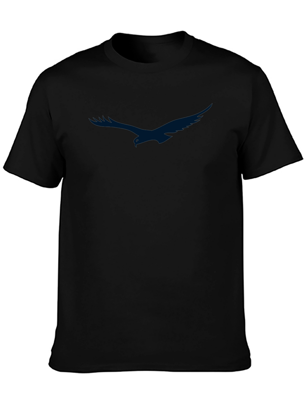 Mens Black T-Shirt with Eagle Graphic