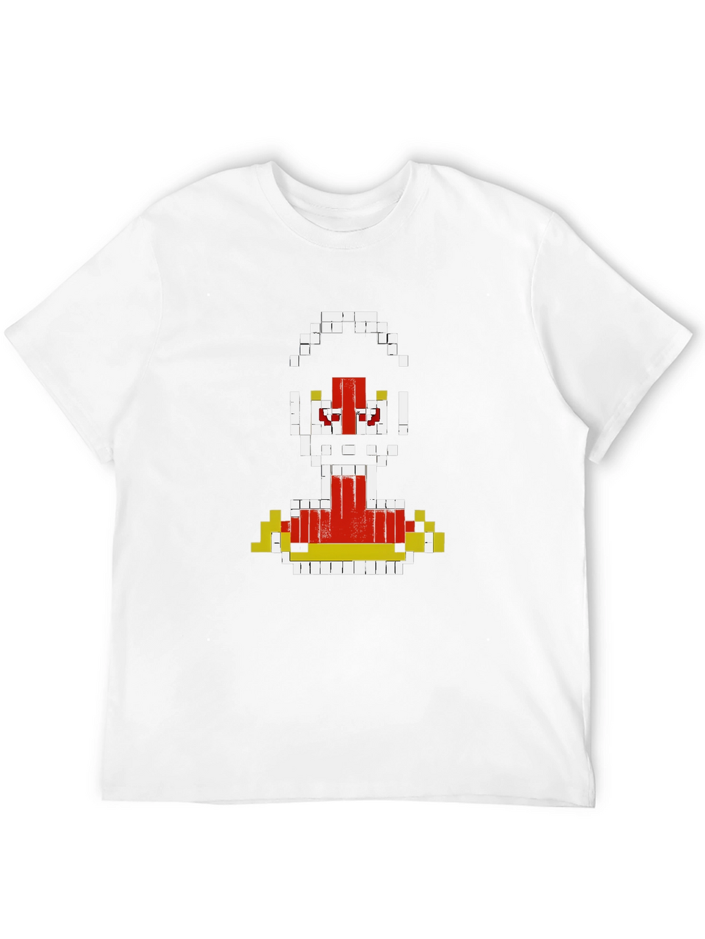 Pixelated Robot Graphic T-Shirt - Retro Gaming Style