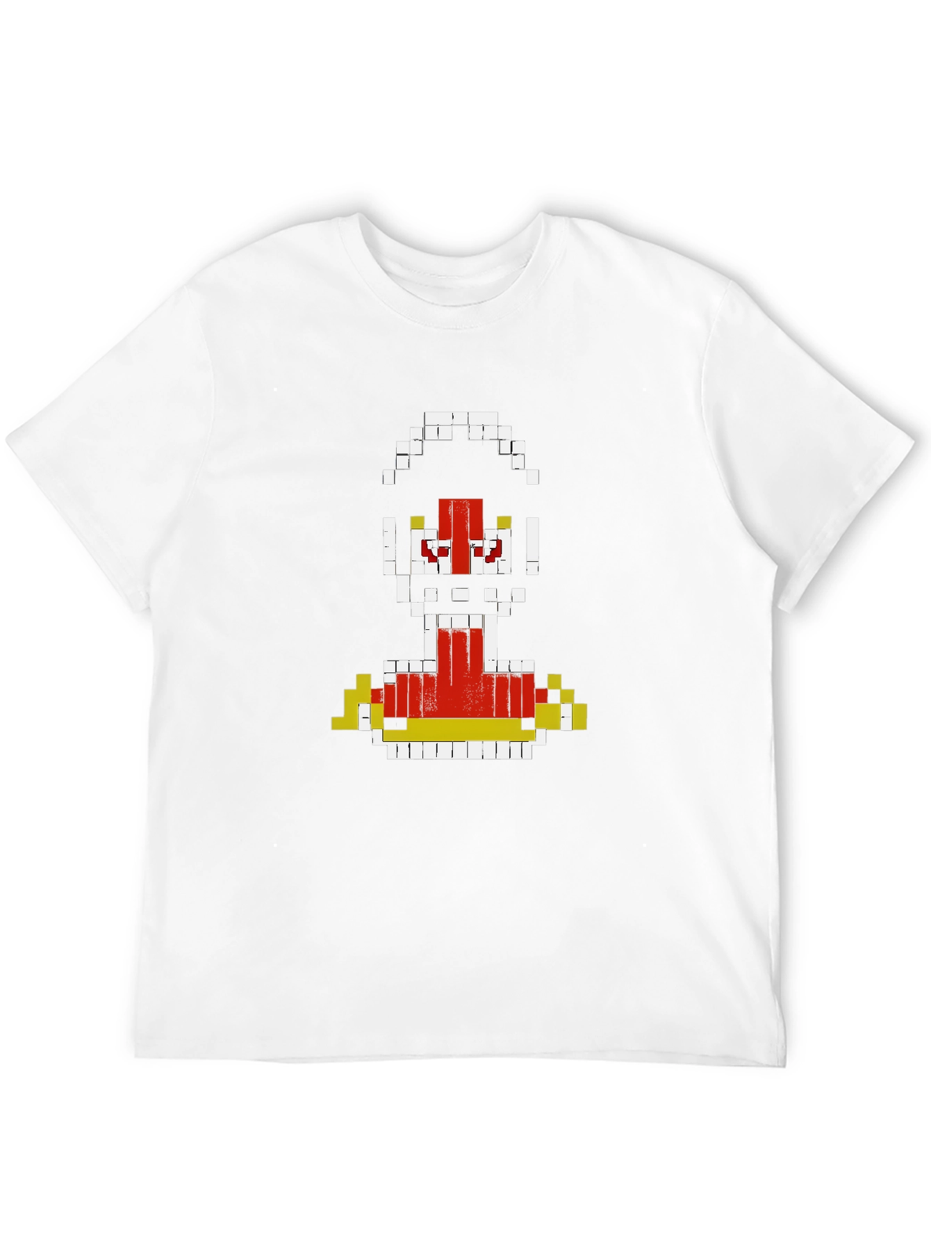 Pixelated Robot Graphic T-Shirt - Retro Gaming Style