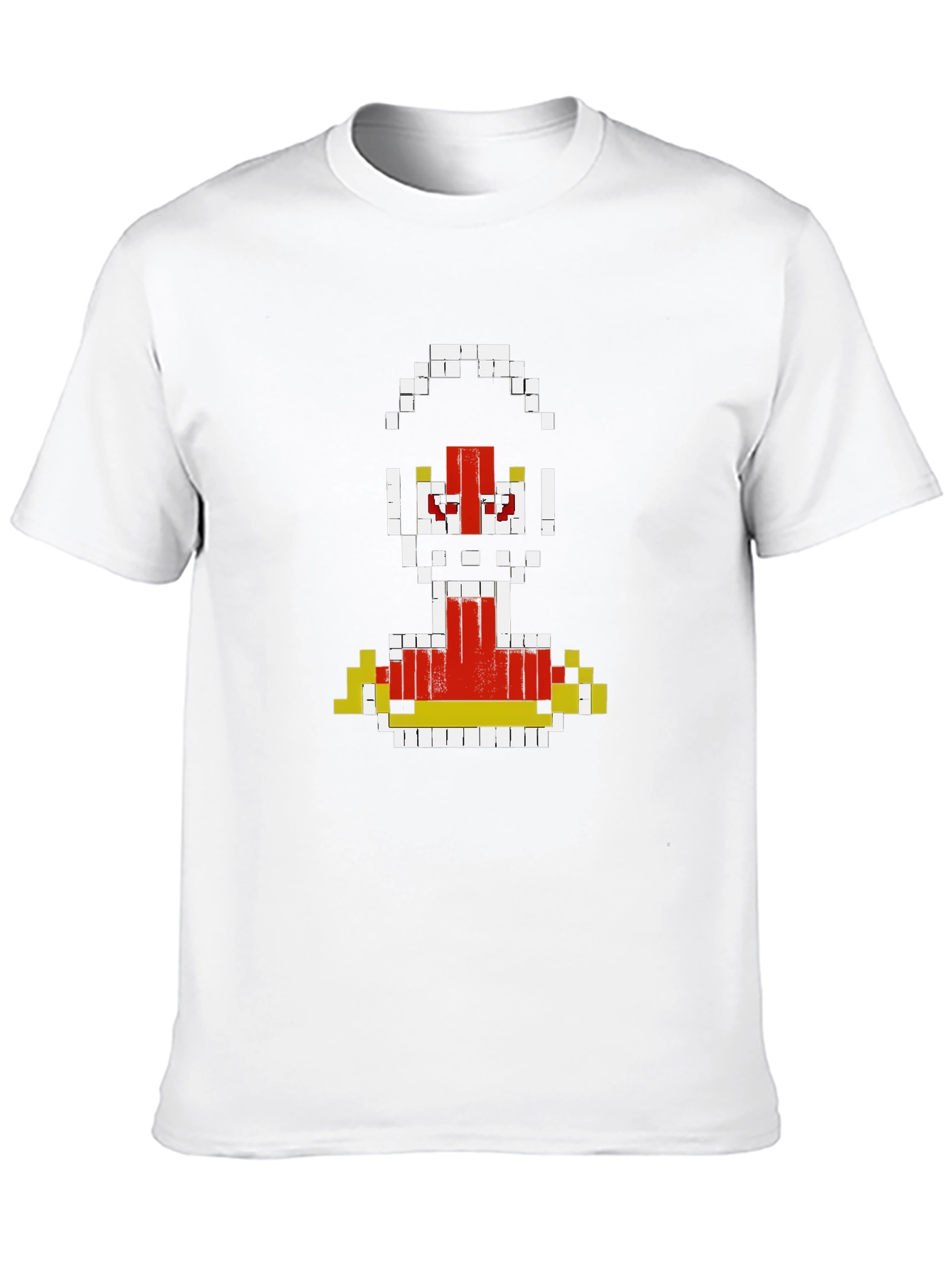 Pixelated Robot Graphic T-Shirt - Retro Gaming Style