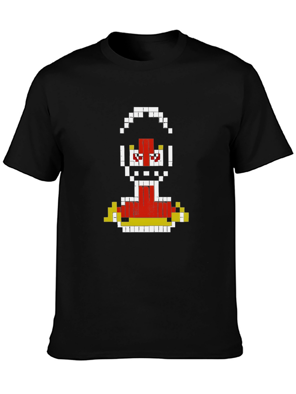 Pixelated Robot Graphic T-Shirt - Retro Gaming Style