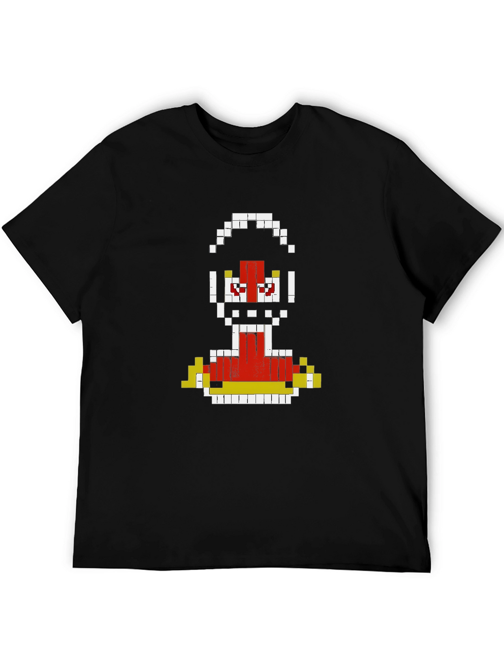 Pixelated Robot Graphic T-Shirt - Retro Gaming Style