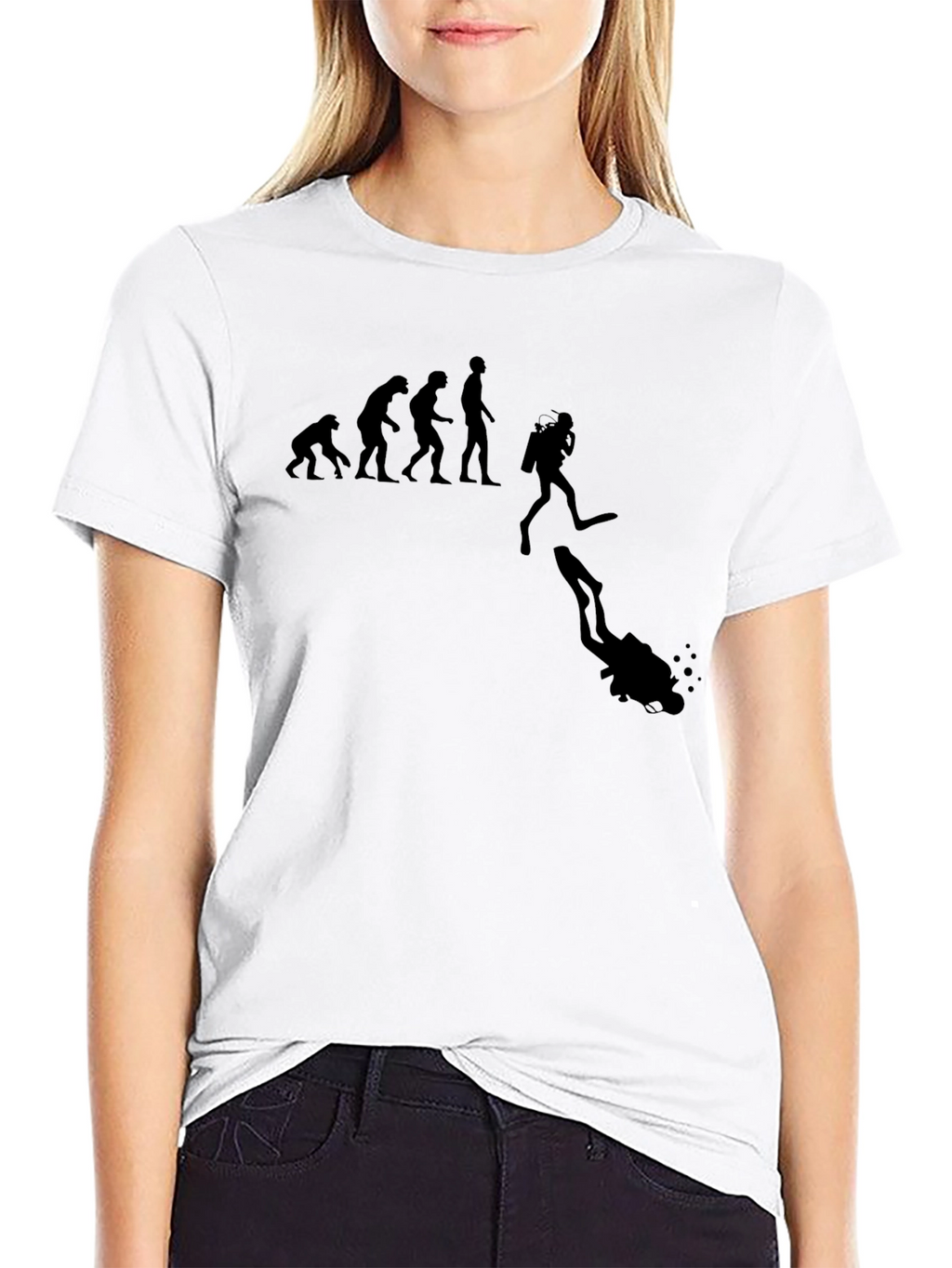 Evolution of Diving Black T-Shirt
