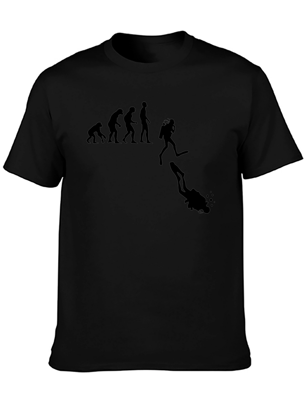 Evolution of Diving Black T-Shirt