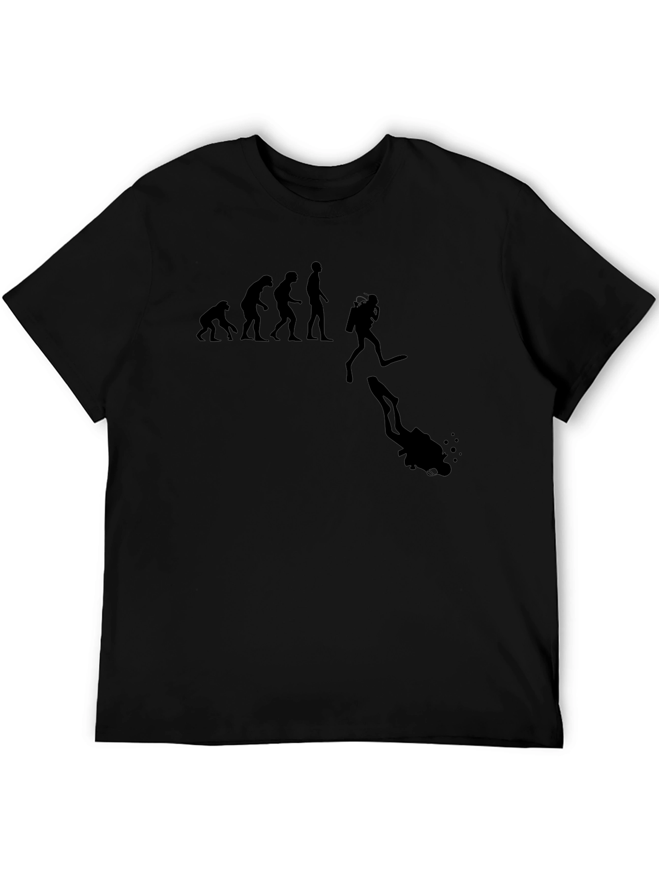 Evolution of Diving Black T-Shirt