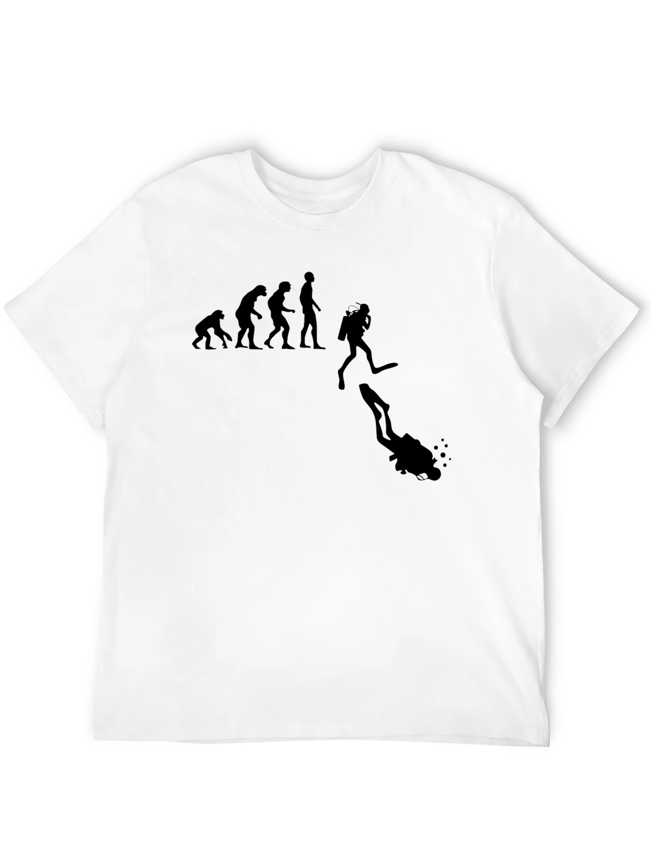 Evolution of Diving Black T-Shirt