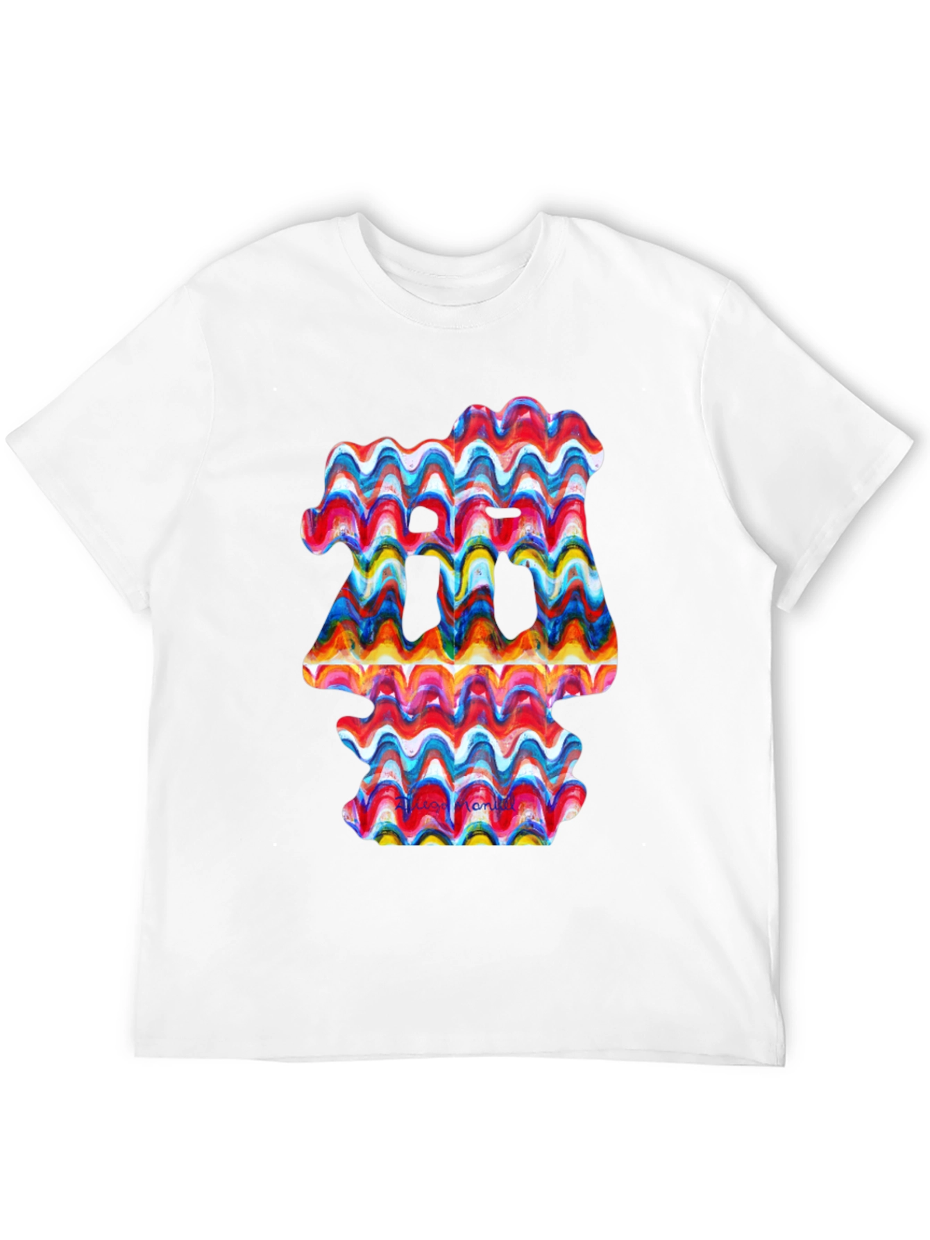Abstract Wave Art Black T-Shirt