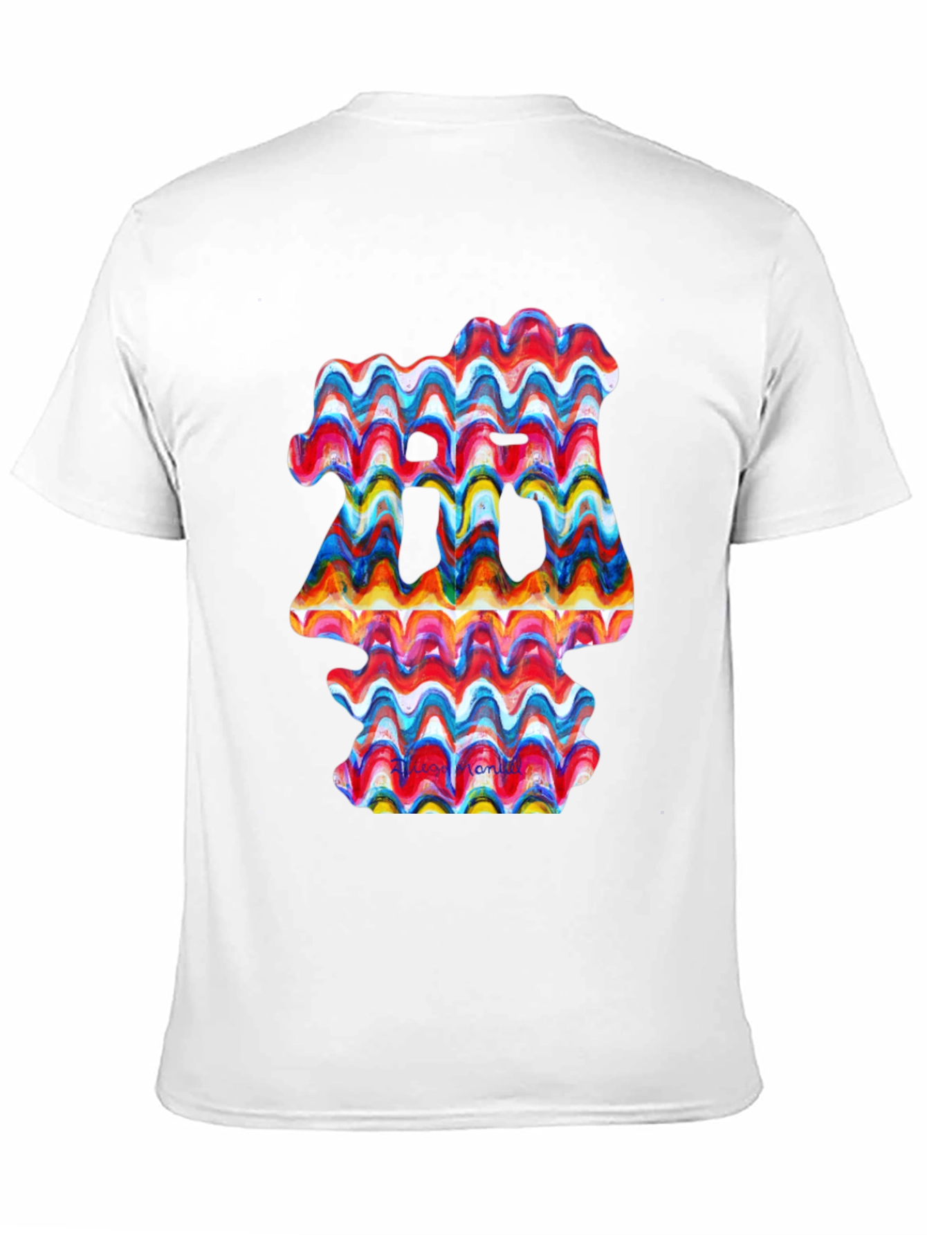 Abstract Wave Art Black T-Shirt