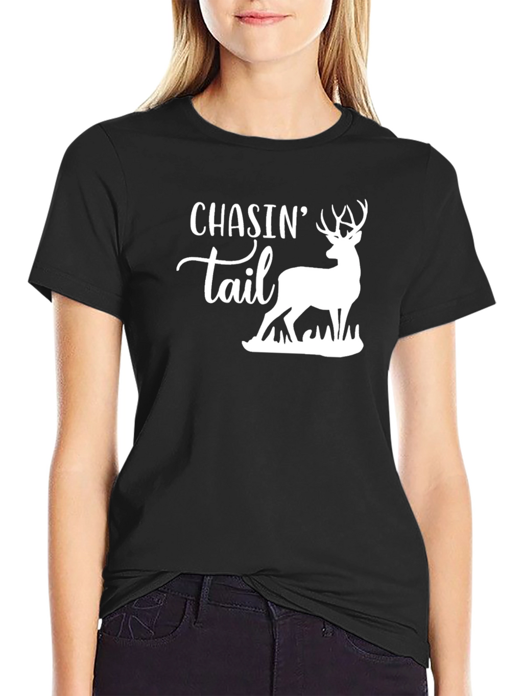 Chasin Tail Deer Graphic Tee - Black