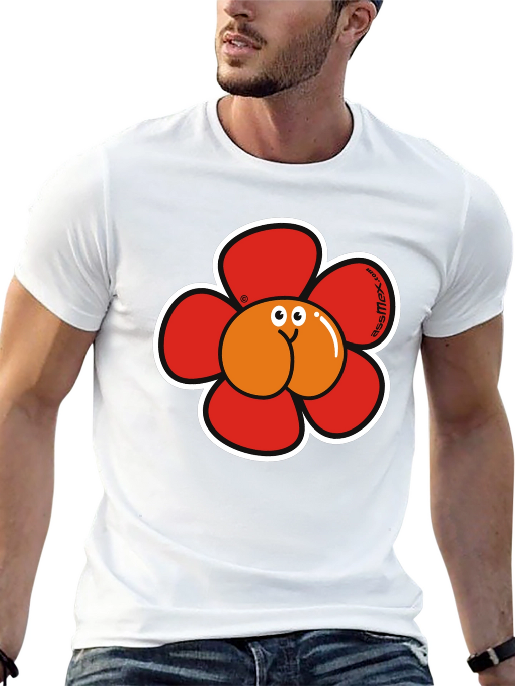 Funny Flower Butt Graphic T-Shirt