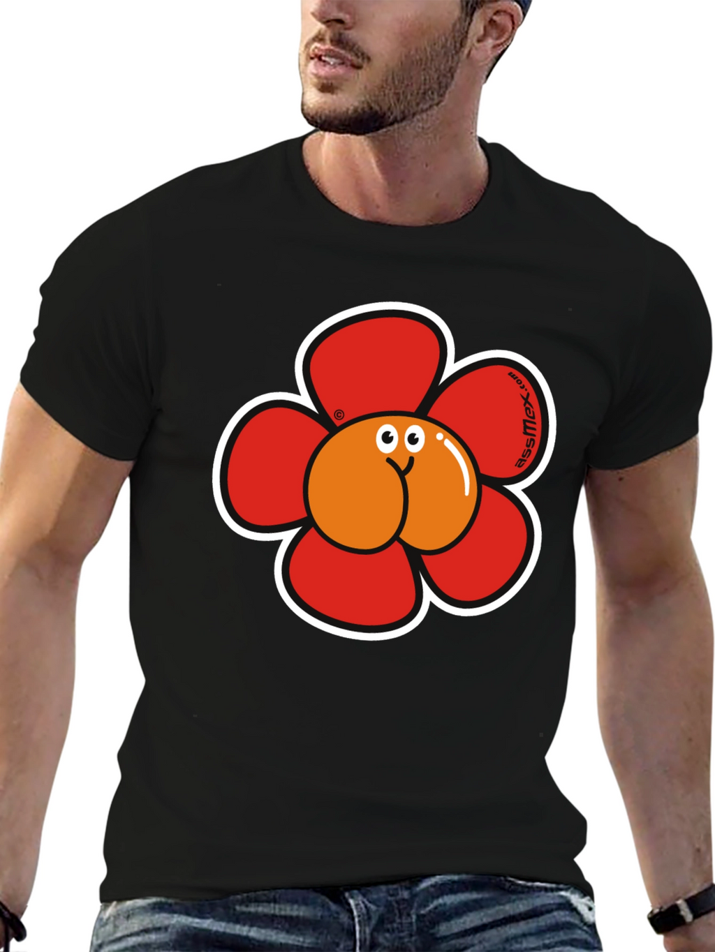 Funny Flower Butt Graphic T-Shirt