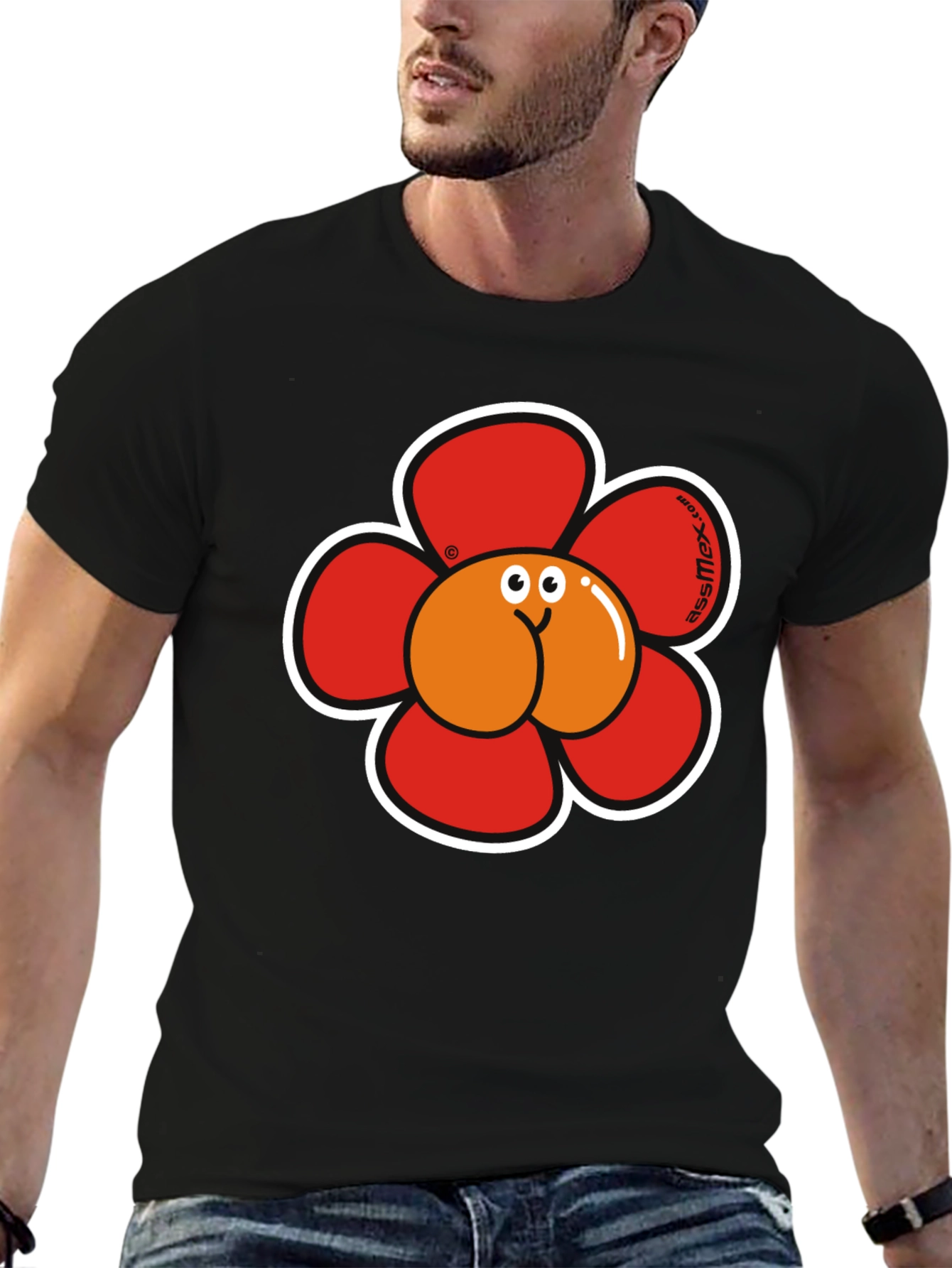 Funny Flower Butt Graphic T-Shirt