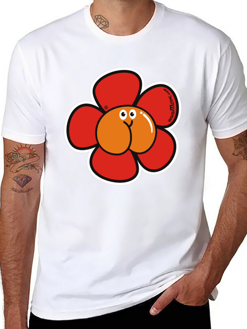 Funny Flower Butt Graphic T-Shirt