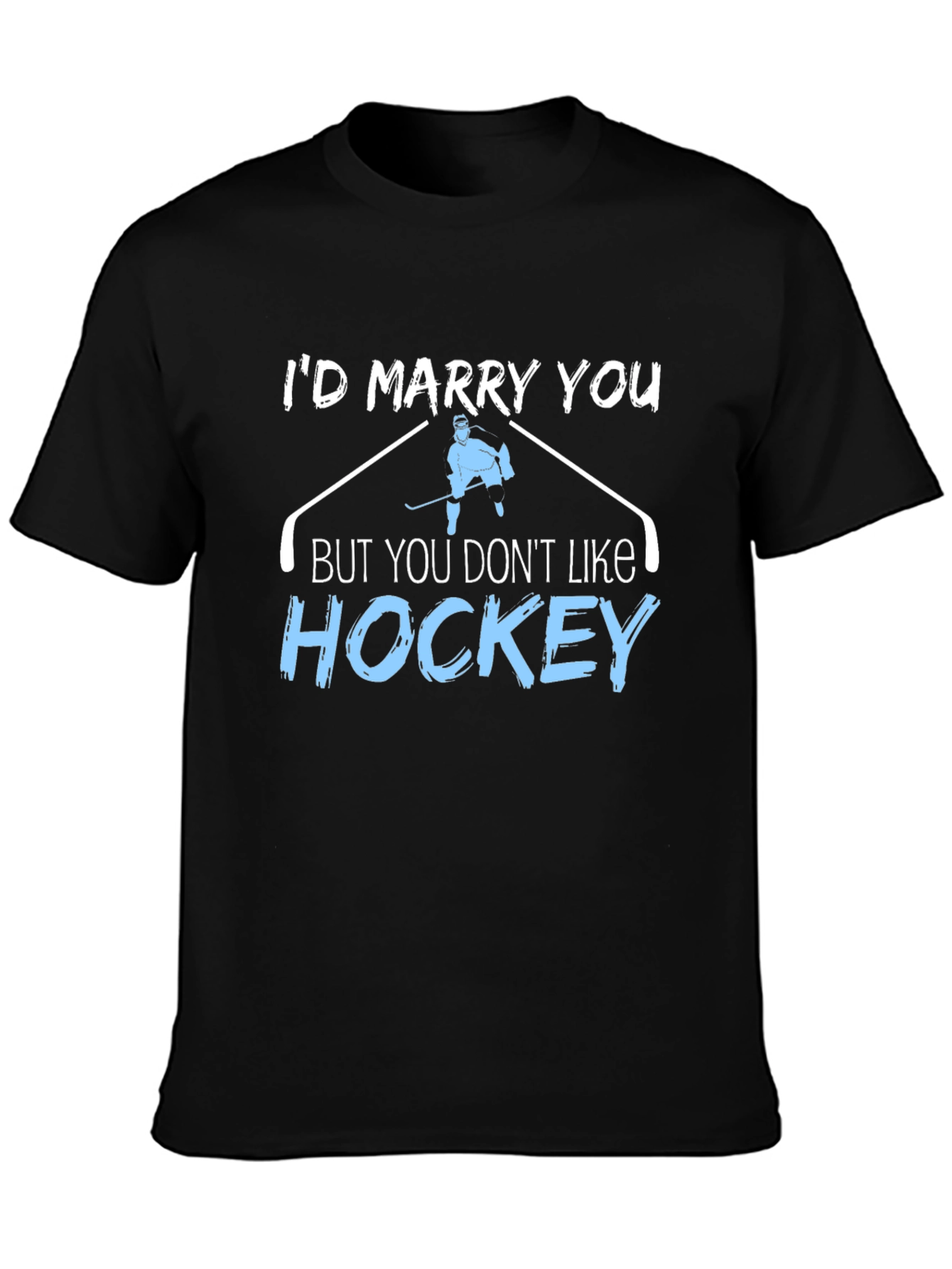Hockey Fan Humor Graphic Tee - Id Marry You!