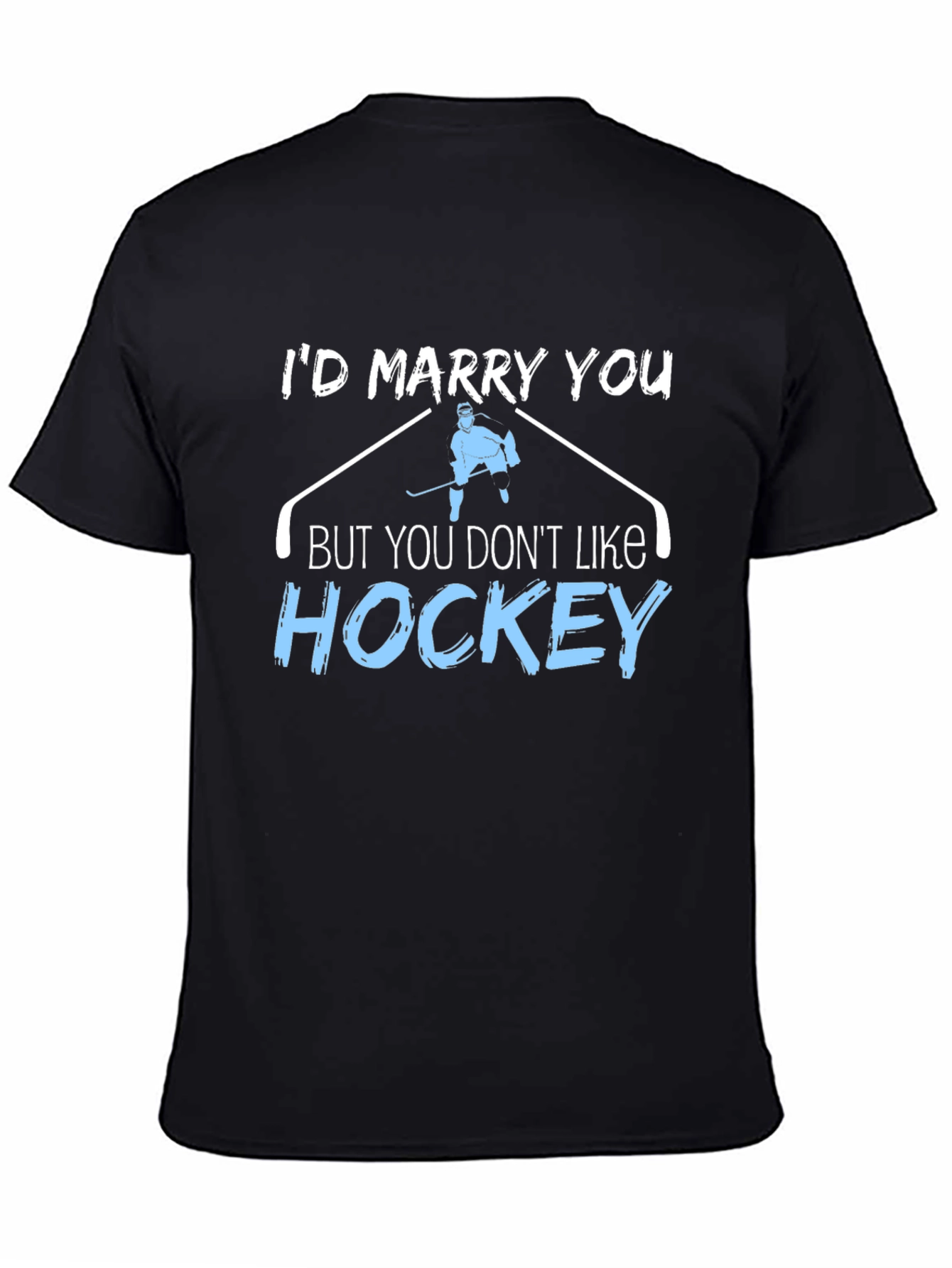 Hockey Fan Humor Graphic Tee - Id Marry You!