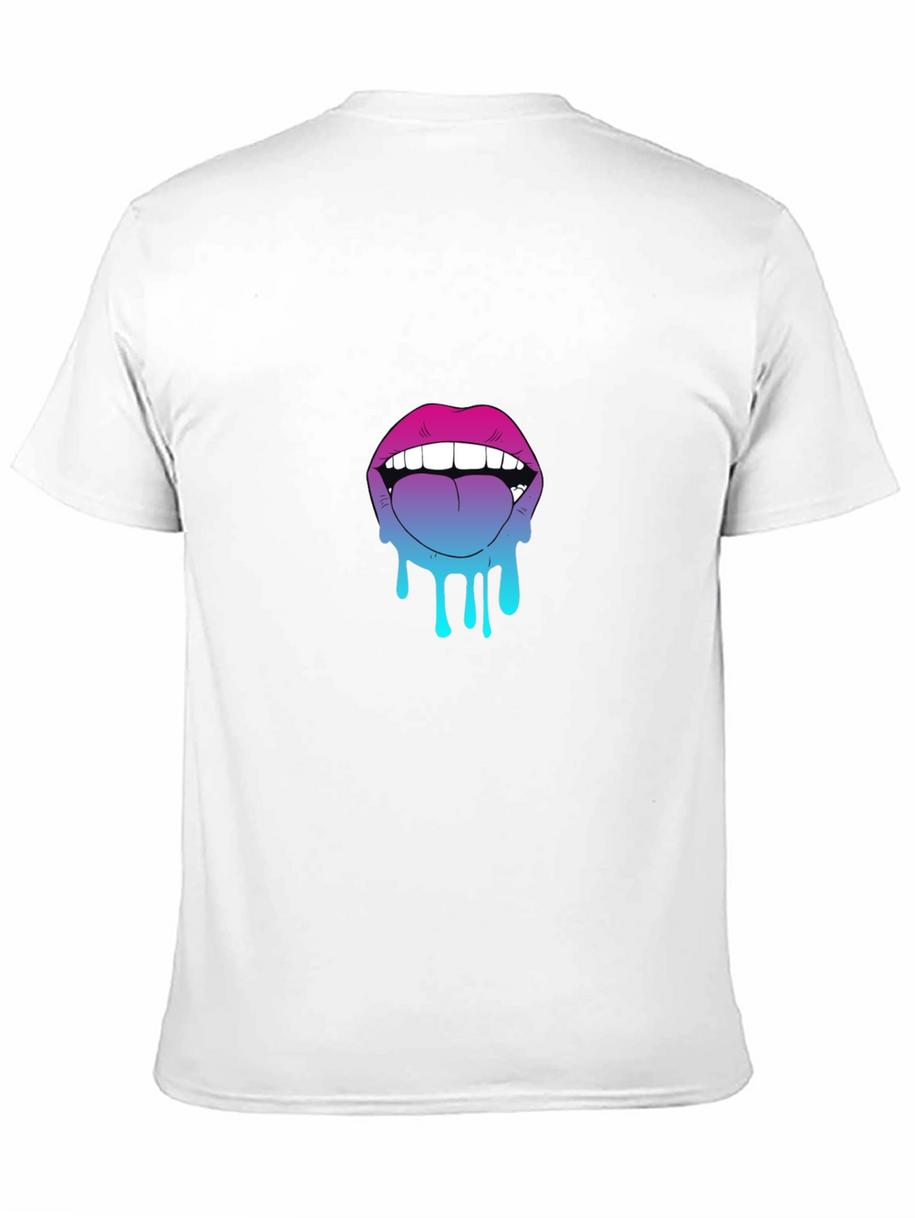 Dripping Lips Graphic Tee - Bold Black Cotton