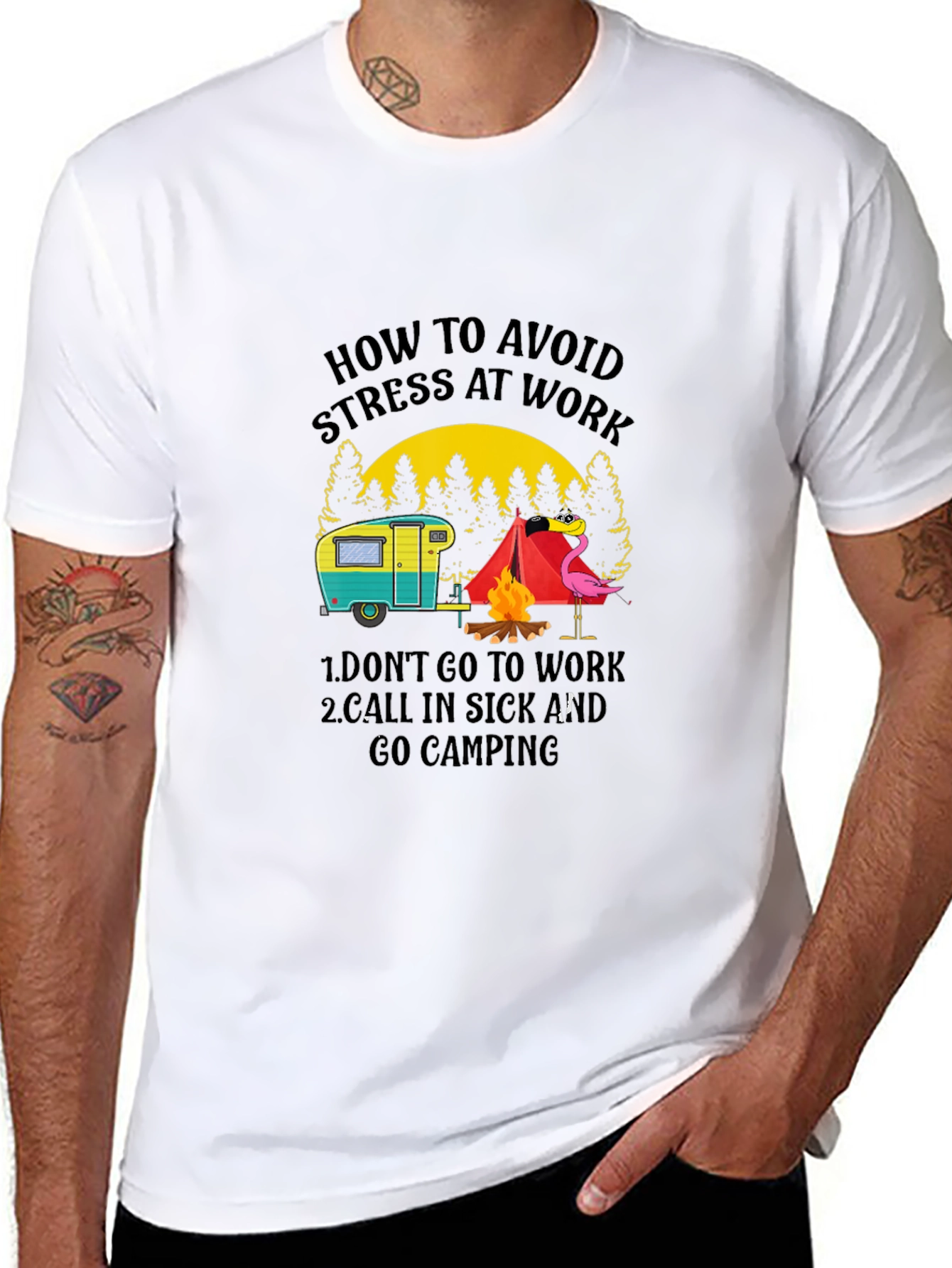 Avoid Stress Camping T-Shirt