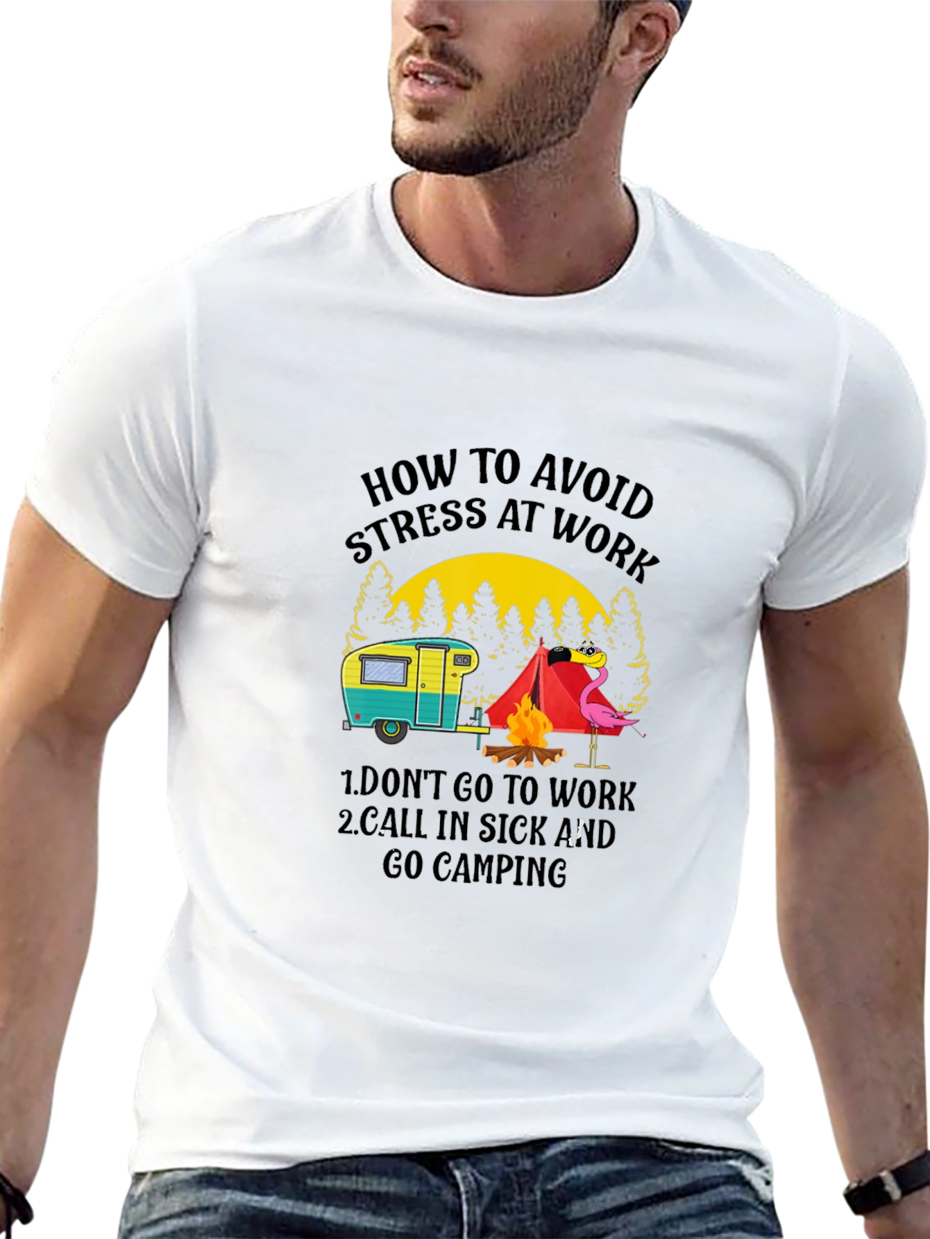 Avoid Stress Camping T-Shirt