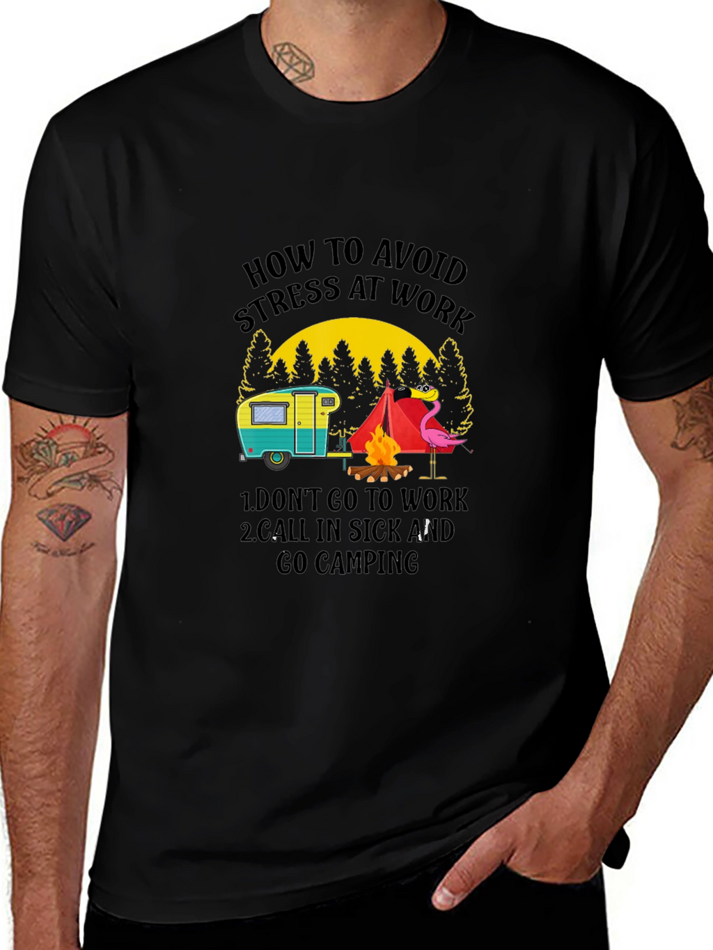 Avoid Stress Camping T-Shirt
