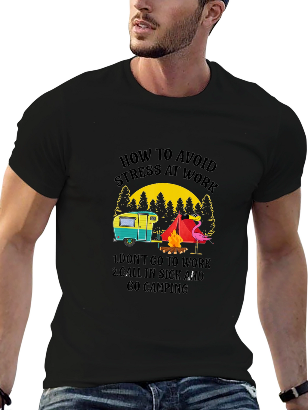 Avoid Stress Camping T-Shirt