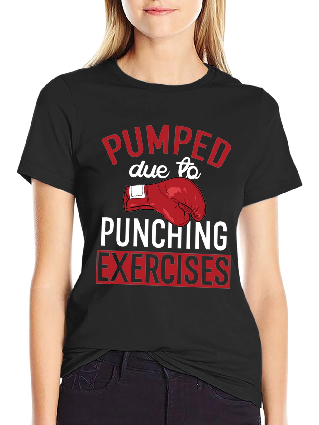Pumped Punching Exercises Graphic Tee - Black