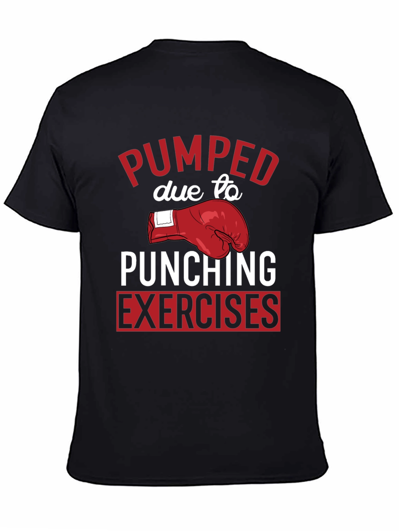 Pumped Punching Exercises Graphic Tee - Black