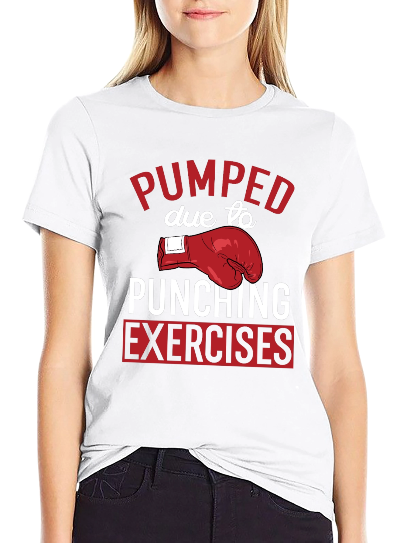 Pumped Punching Exercises Graphic Tee - Black