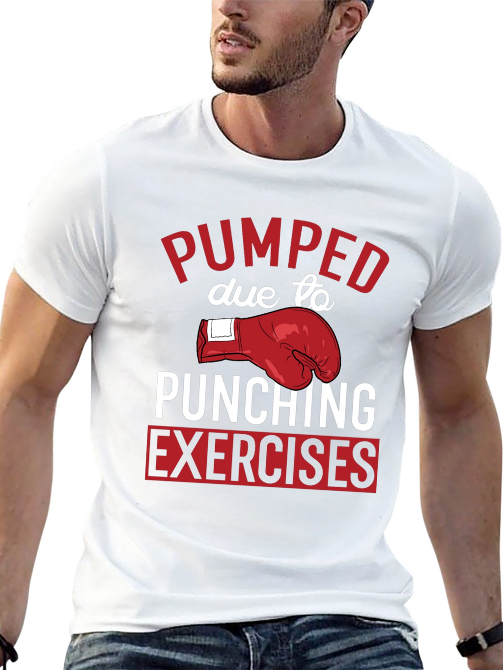 Pumped Punching Exercises Graphic Tee - Black