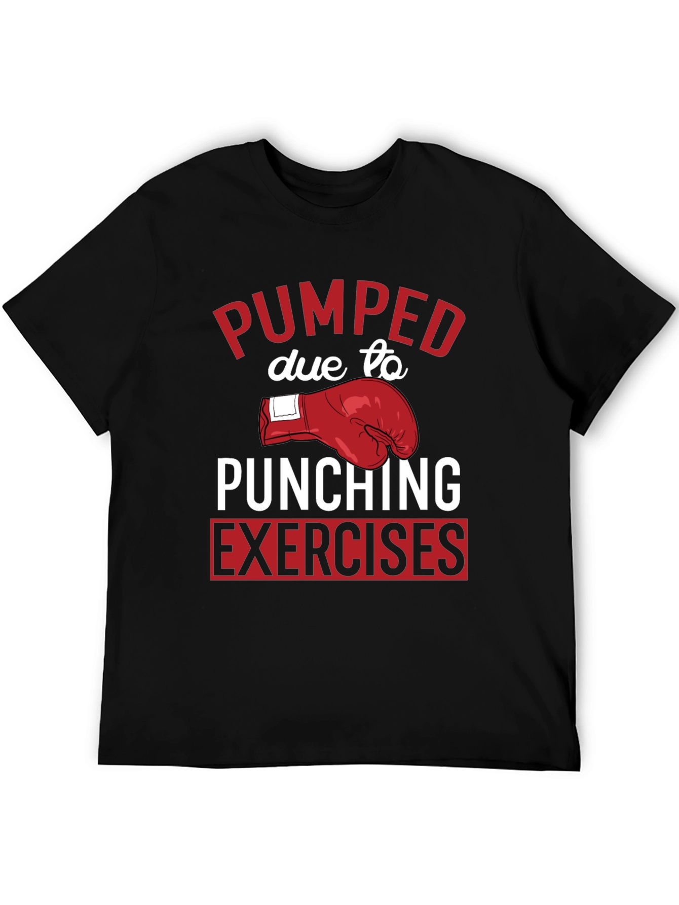 Pumped Punching Exercises Graphic Tee - Black