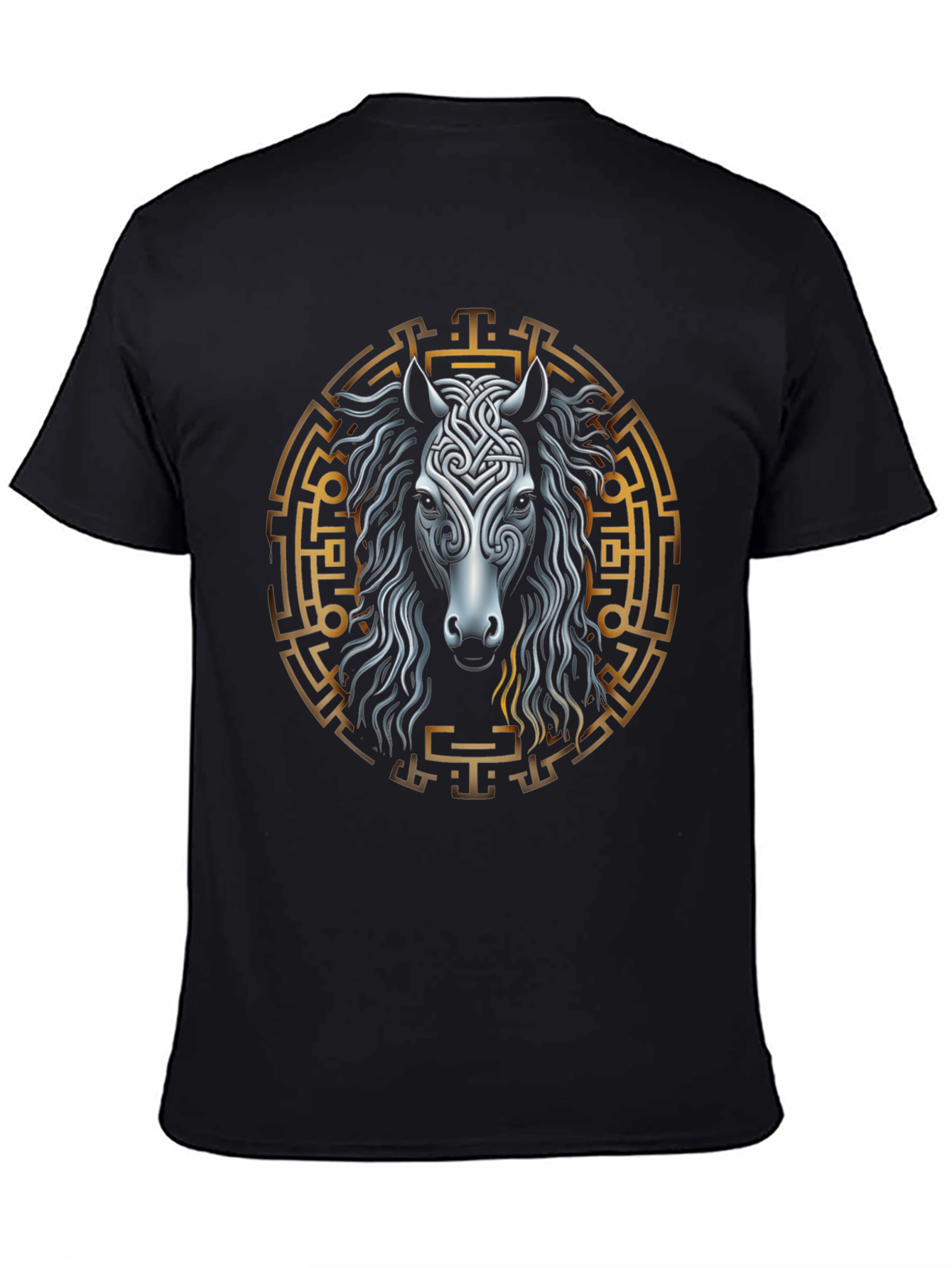 Celtic Horse Graphic Tee - Black
